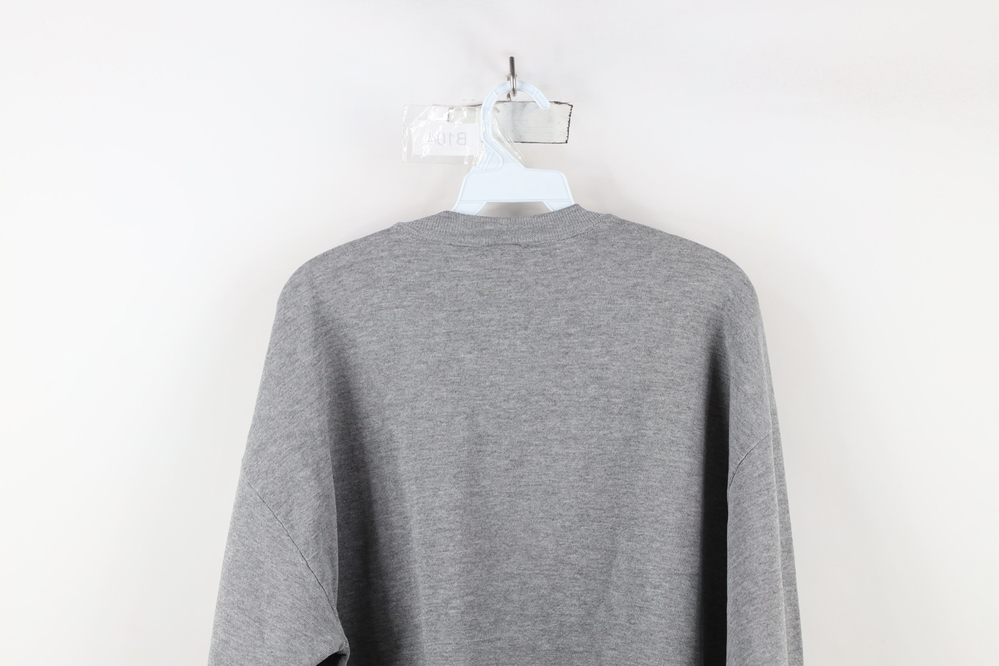 Vintage Vintage 90s Streetwear Crewneck Sweatshirt Heather Gray USA Size US XL / EU 56 / 4 - 12 Thumbnail