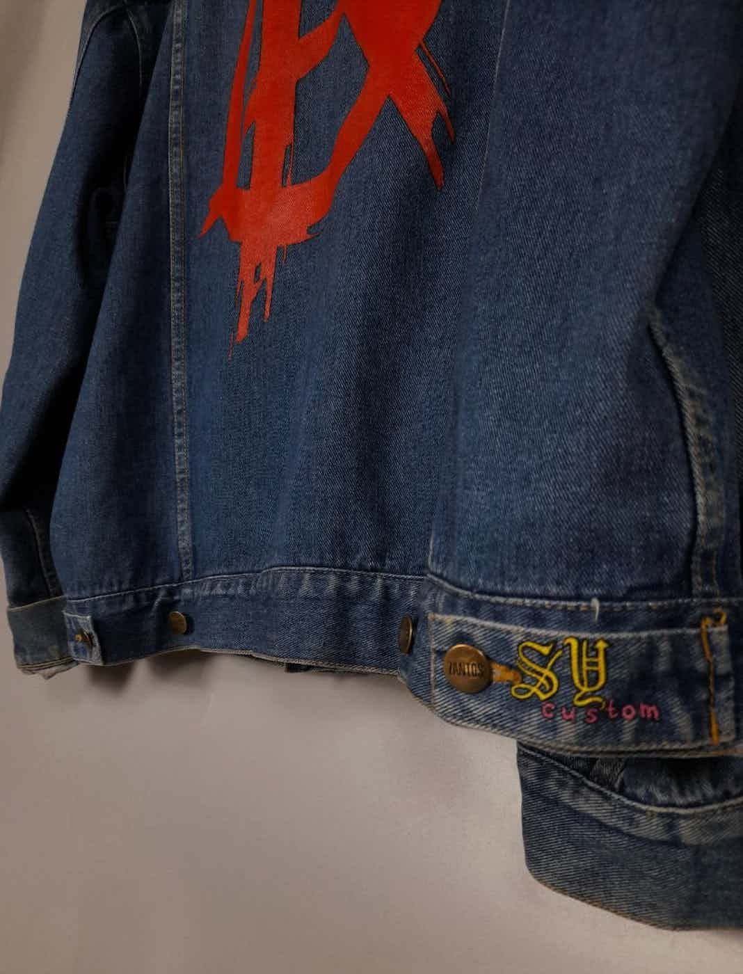 Seditionaries Anarchy Punk Distressed Denim Jeans Jacket Big Logo Size US XL / EU 56 / 4 - 6 Thumbnail