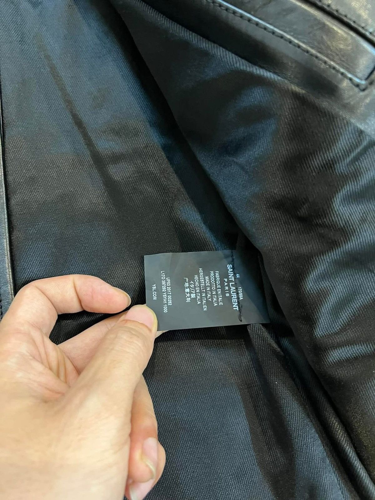 Hedi Slimane × Saint Laurent Paris × Yves Saint Laurent HEDI SLIMANE X SAINT LAURENT L17 OILED CALFSKIN LEATHER IT44 Size US S / EU 44-46 / 1 - 5 Thumbnail