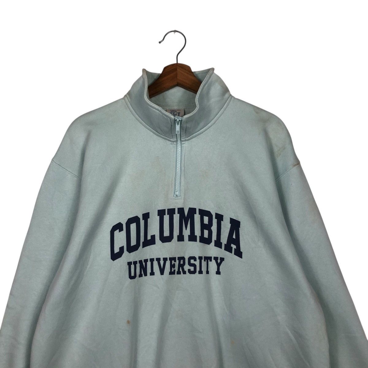 Japanese Brand 📌Vintage Half Zipper Sweater Columbia University X GU Japan Size US L / EU 52-54 / 3 - 4 Thumbnail