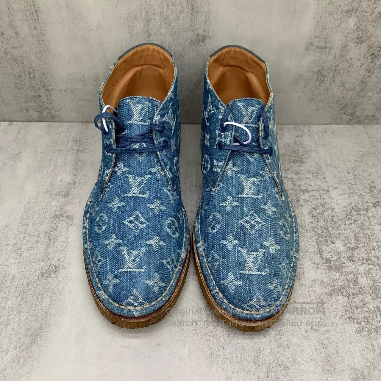 Louis Vuitton Louis Vuitton Blue Denim Monogram Short Boots. Size US 5.5 / IT 35.5 - 4 Thumbnail