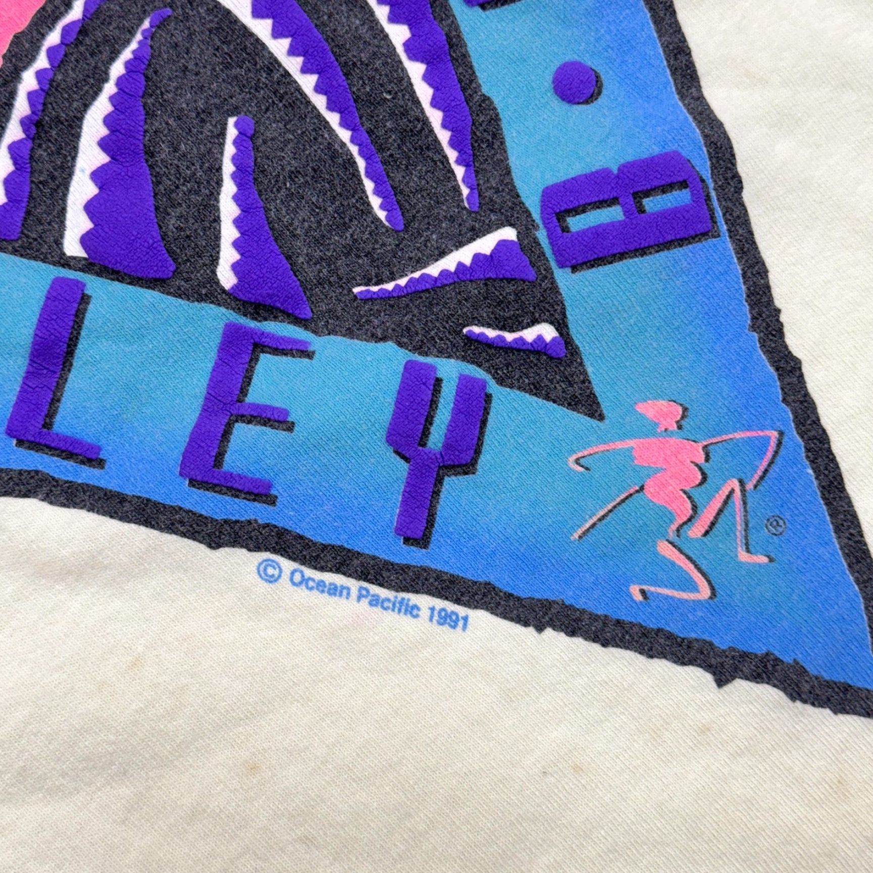 Ocean Pacific VINTAGE Ocean Pacific Shirt Mens Small Beach Volleyball Graphic 90s USA stains Size US S / EU 44-46 / 1 - 5 Thumbnail