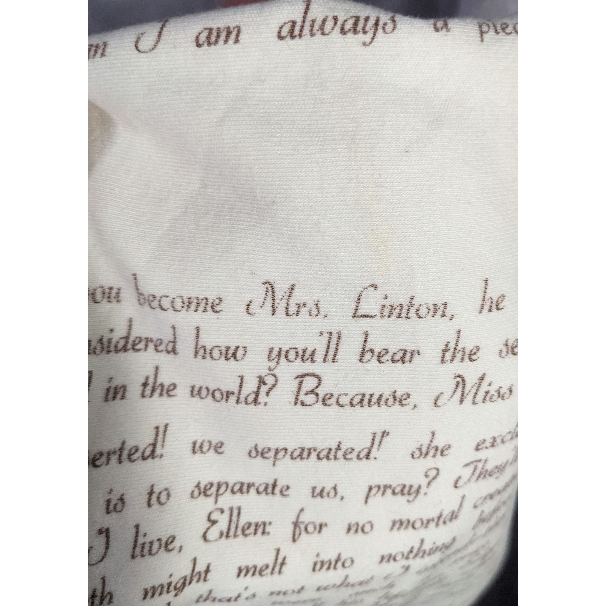 Other Wuthering Heights Literary Infinity Scarf Beige & Brown Text Size ONE SIZE - 9 Thumbnail