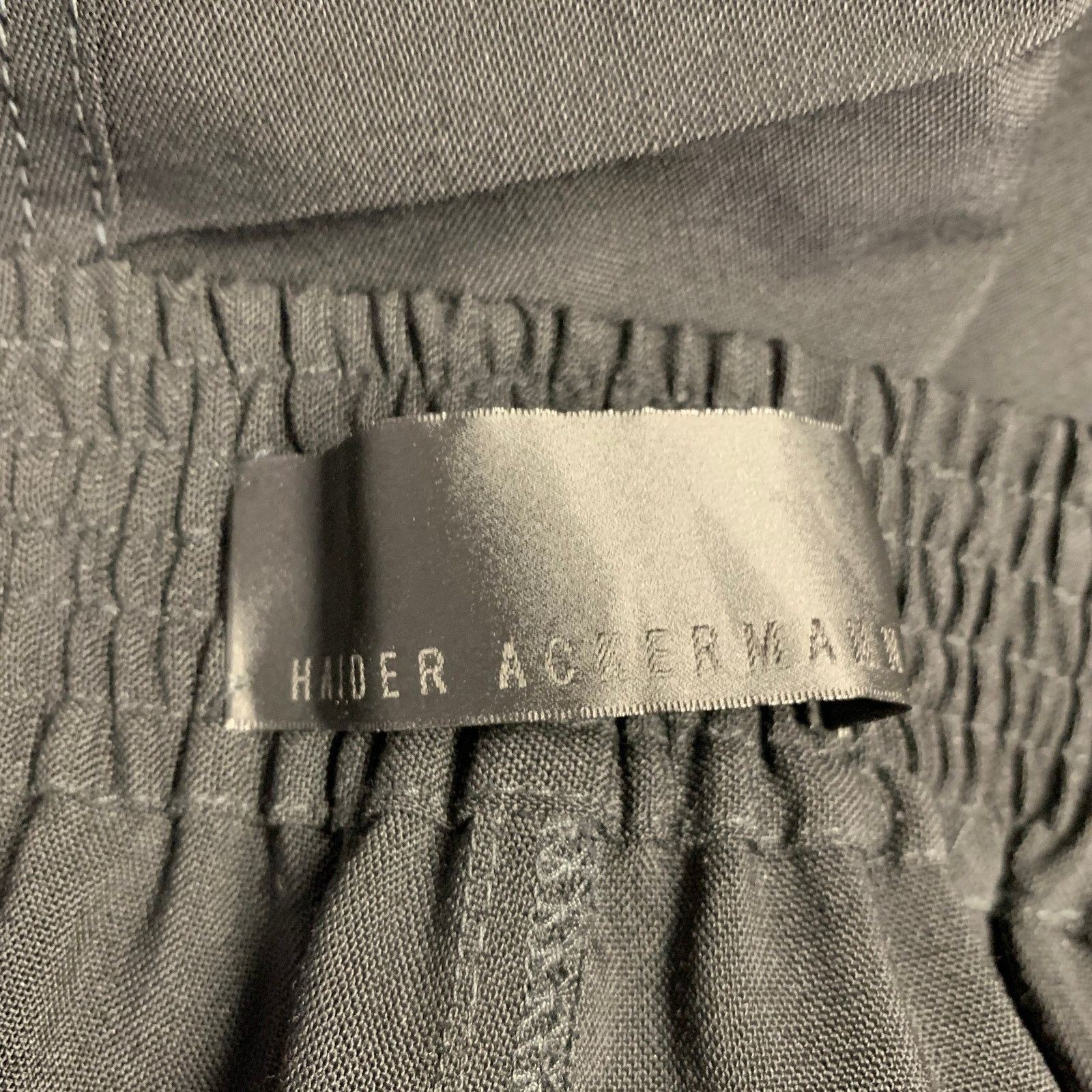 Haider Ackermann Size 34 Black Wool Polyamide Drop Crotch Dress Pants Size US 34 / EU 50 - 3 Thumbnail