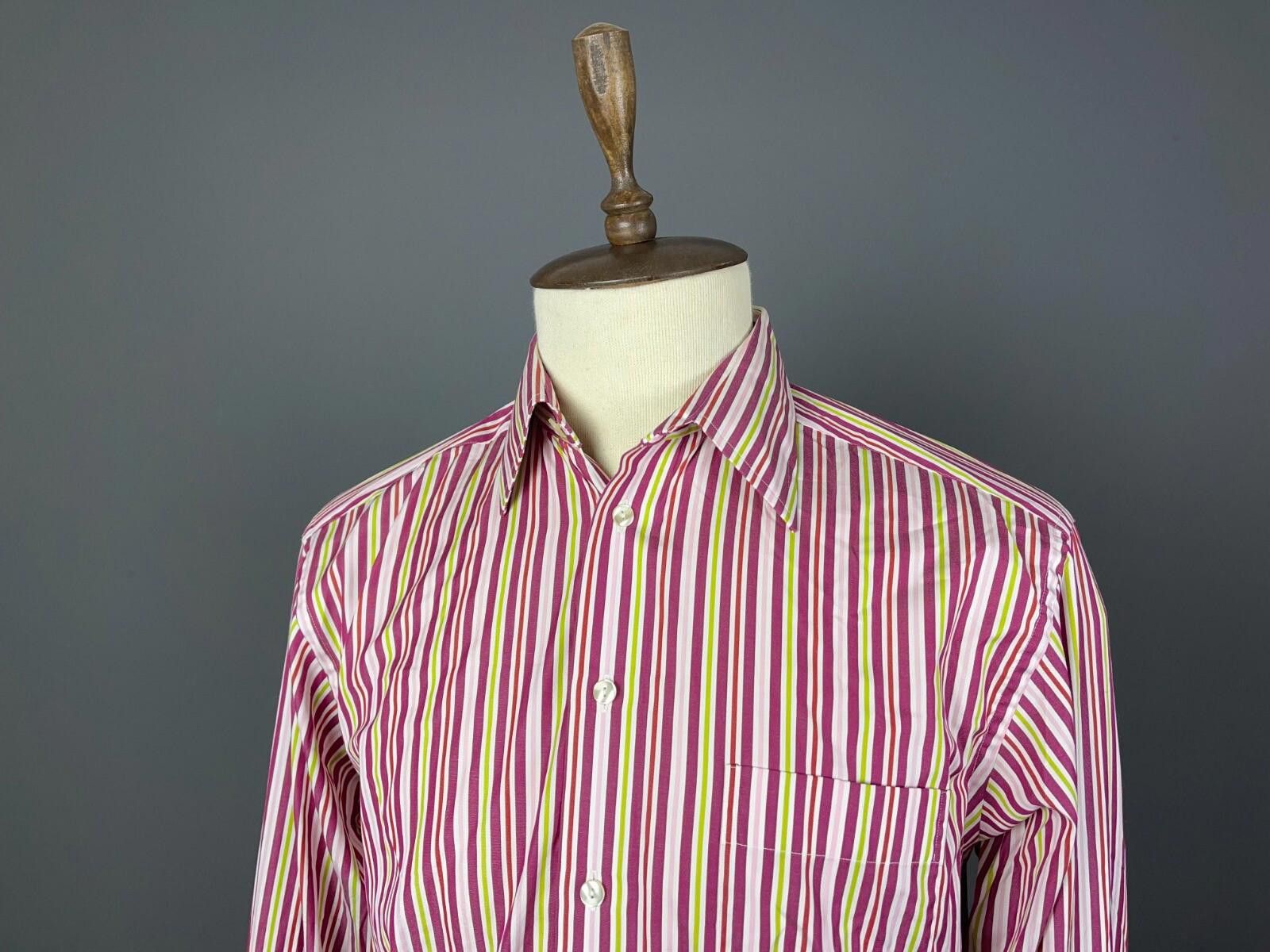 Eton Eton Ganghester Coloured Stripe Shirt Size 16 / 41 / L Size US M / EU 48-50 / 2 - 2 Thumbnail