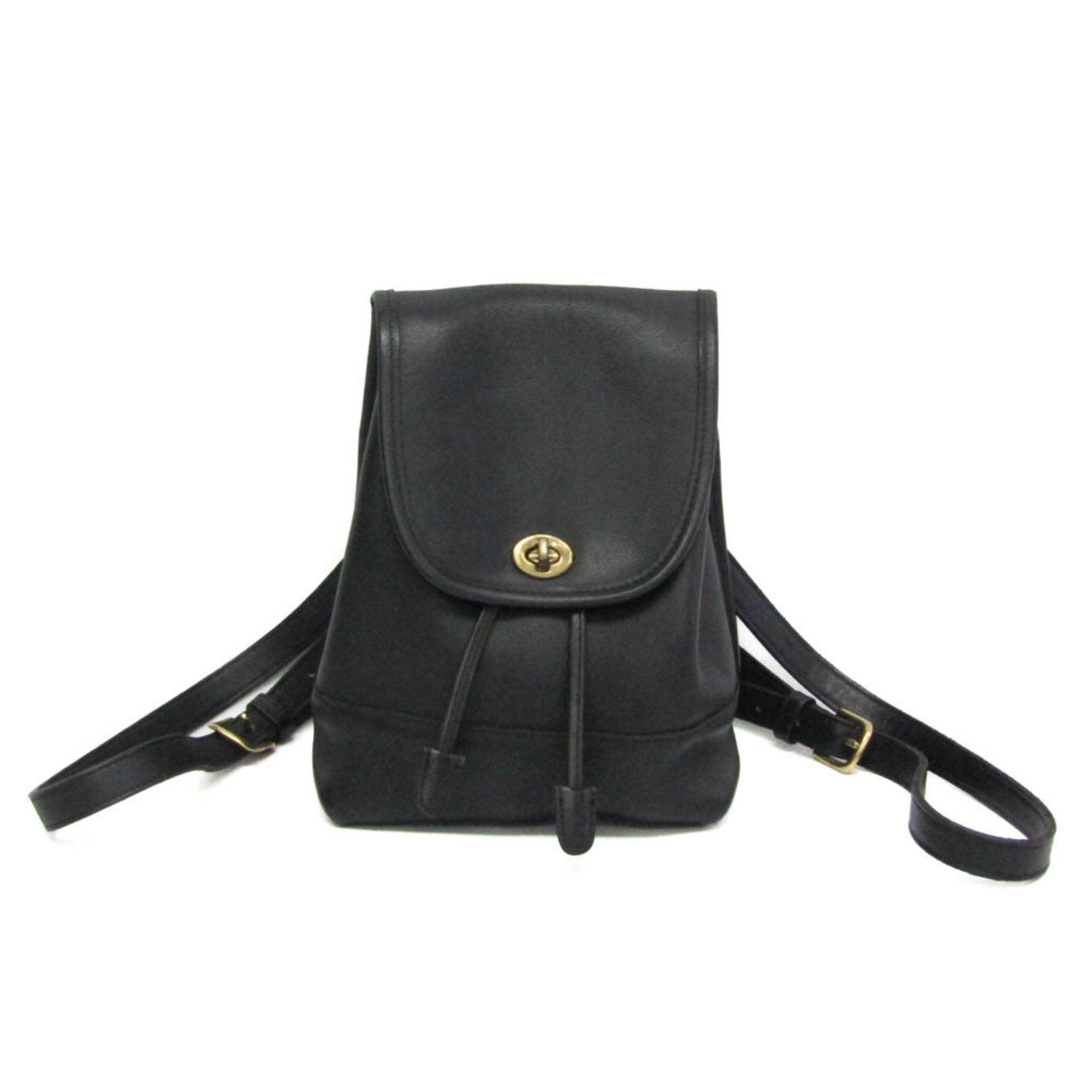 image of Coach 9960 Women's Leather Backpack Black