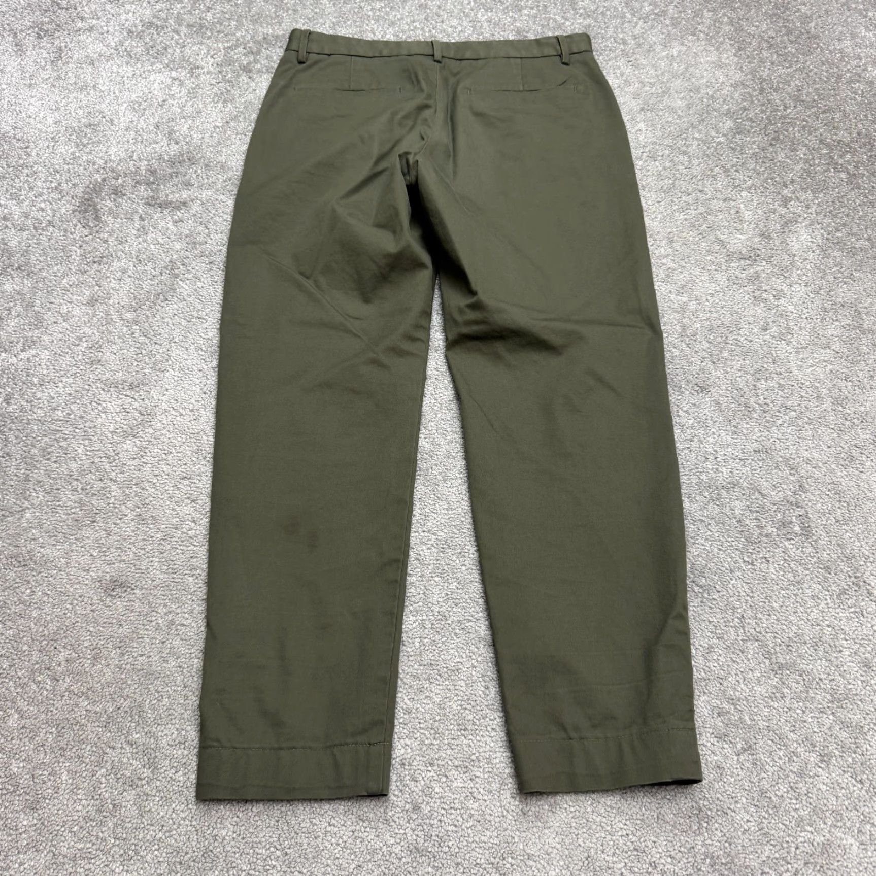 Banana Republic Banana Republic Slim Fit Chino Pants Mens 31x30 Olie Green Flat Front Classic Size US 31 - 2 Thumbnail