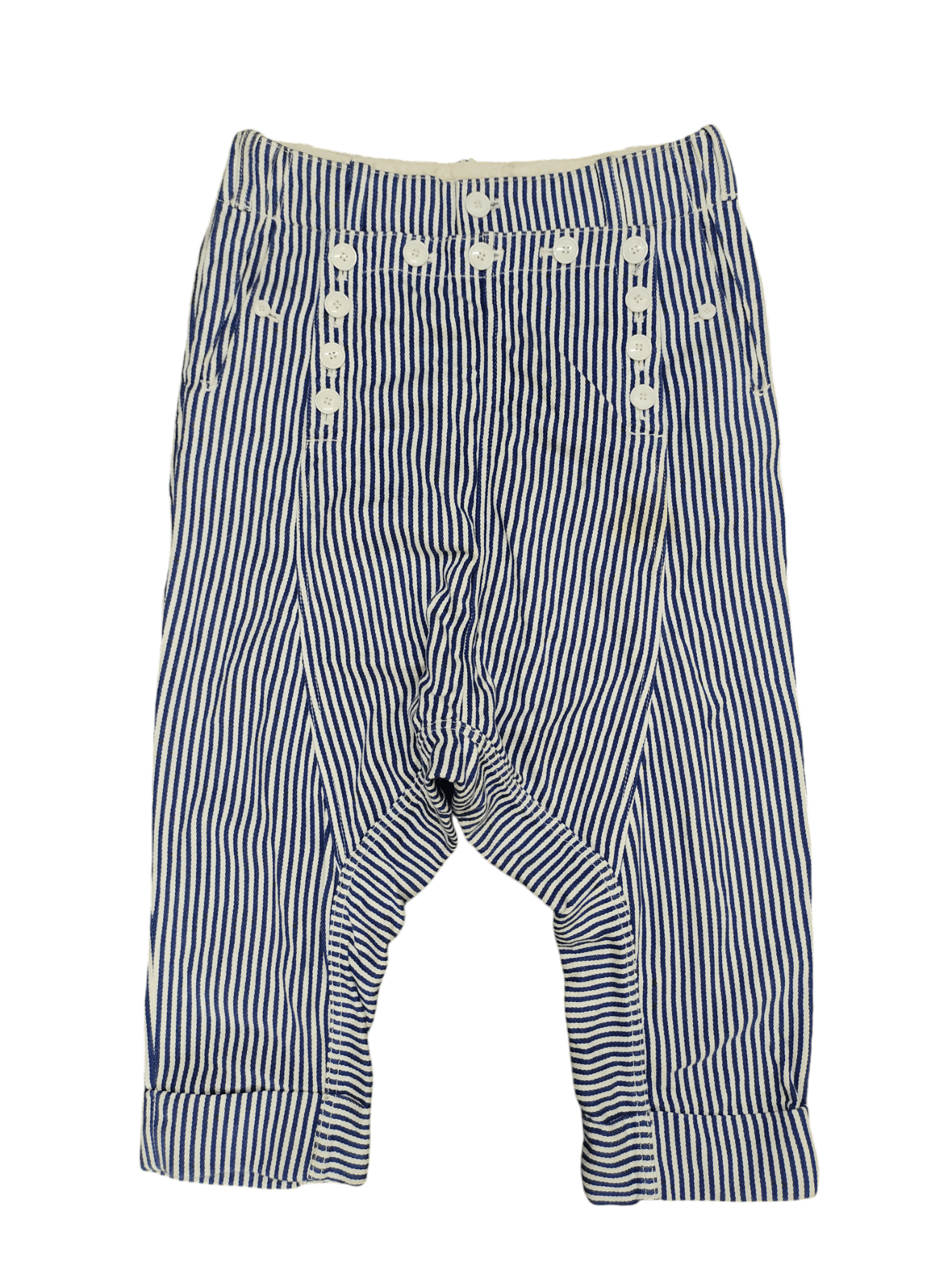 Ne-Net Ne-Net Issey Miyake Drop Crotch Hickory 3Q Denim Pants Size US 30 / EU 46 - 1 Thumbnail
