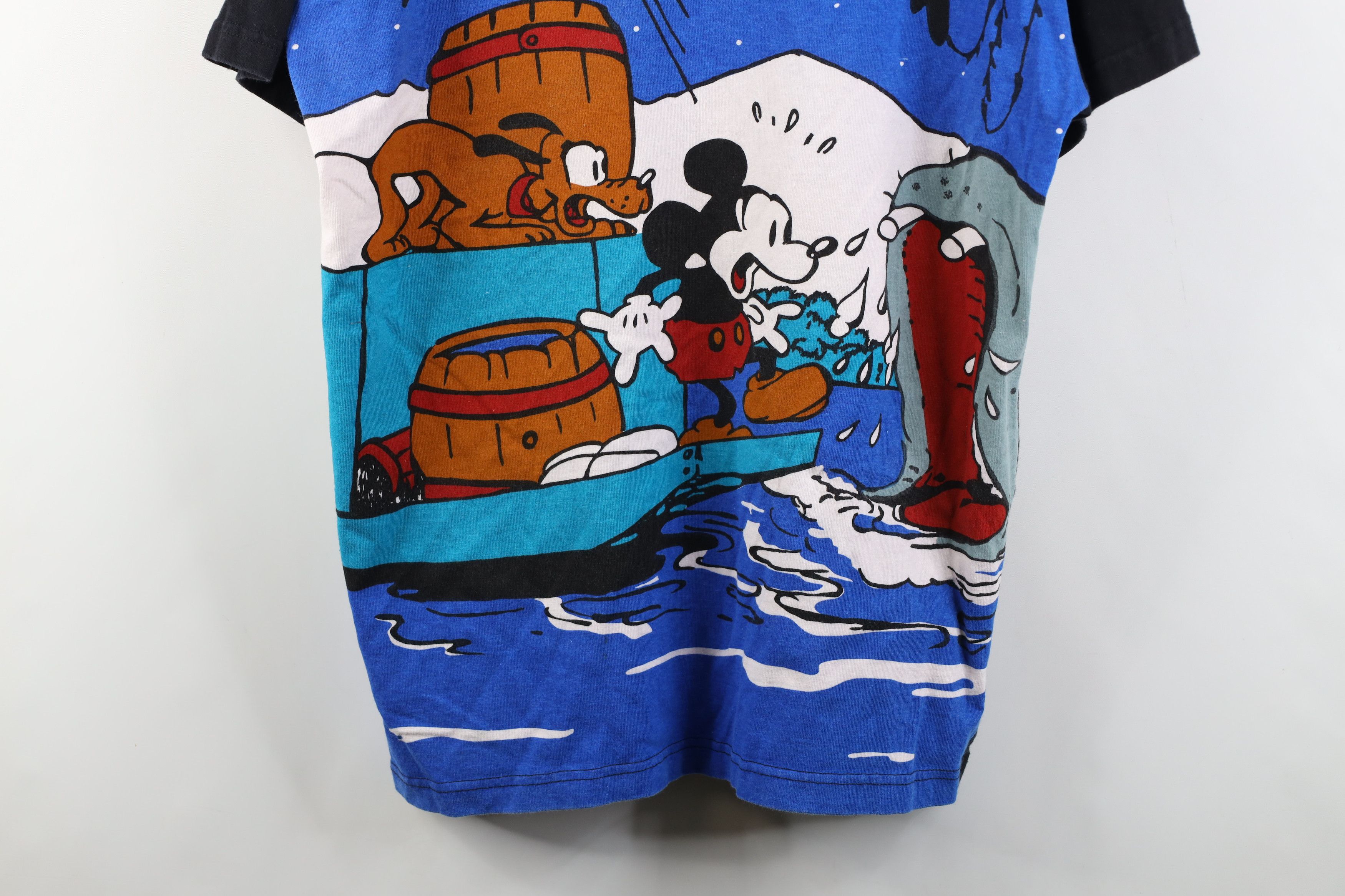 Disney Vintage 90s Disney Mickey Mouse Steamboat Print T-Shirt Size US XL / EU 56 / 4 - 3 Thumbnail