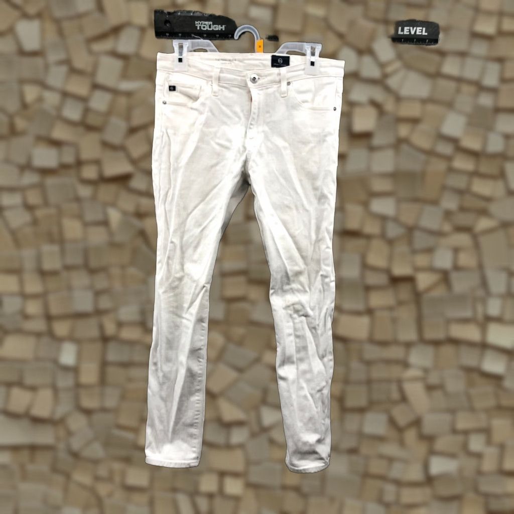 Denime AG Prima Ankle Jeans Size 27 Womens Mid Rise Dark Wash White Denim Size 27" / US 4 / IT 40 - 1 Thumbnail