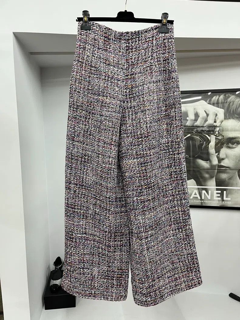 Chanel Chanel Colourful tweed woven wide-leg trousers Size 25" / US 0 / IT 36 - 3 Thumbnail