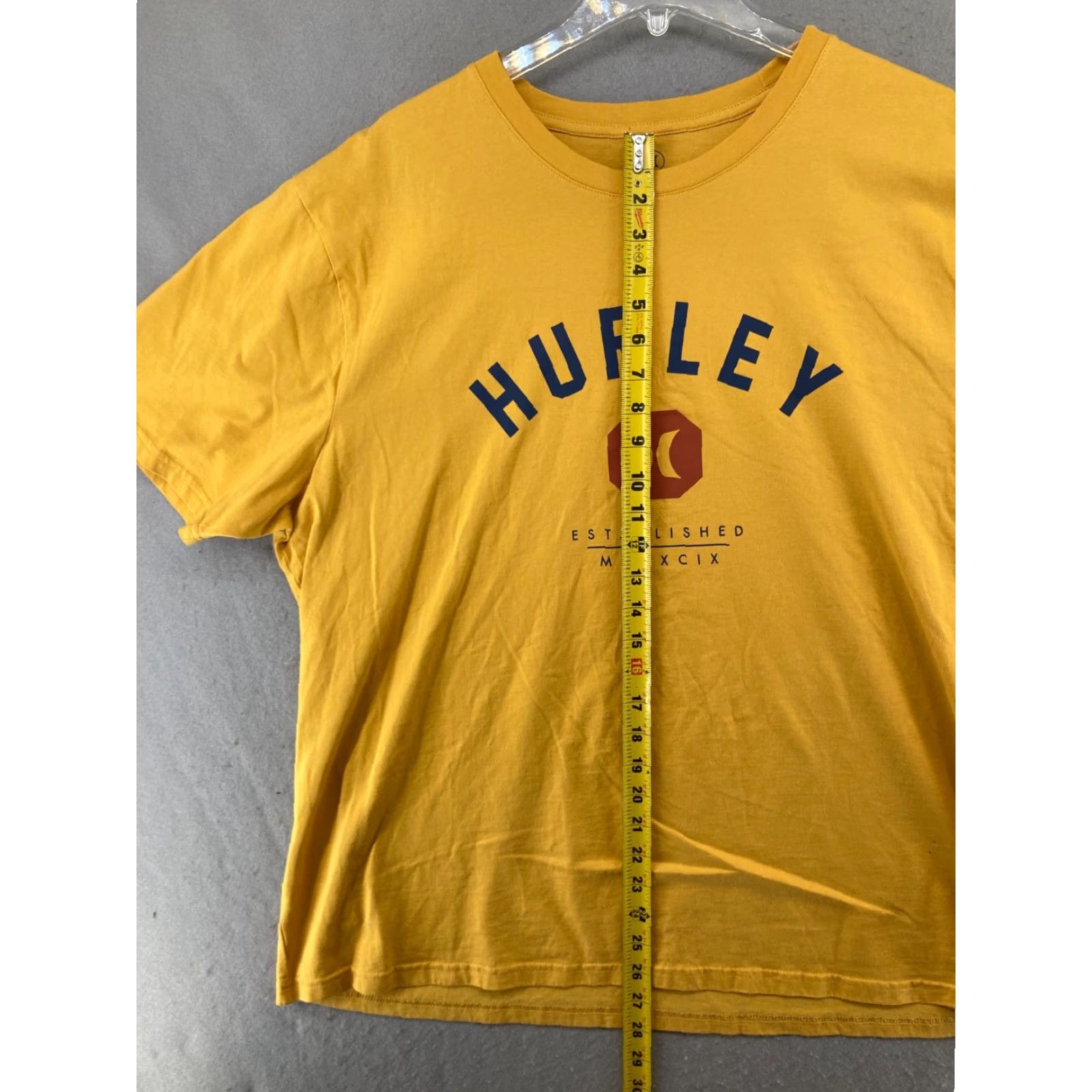 Hurley Hurley Men's TShirt 2XL Yellow Logo Shirt Adult 2XL Yellow Hurley Logo Beach Colorful 90s Mens Size US XXL / EU 58 / 5 - 4 Thumbnail