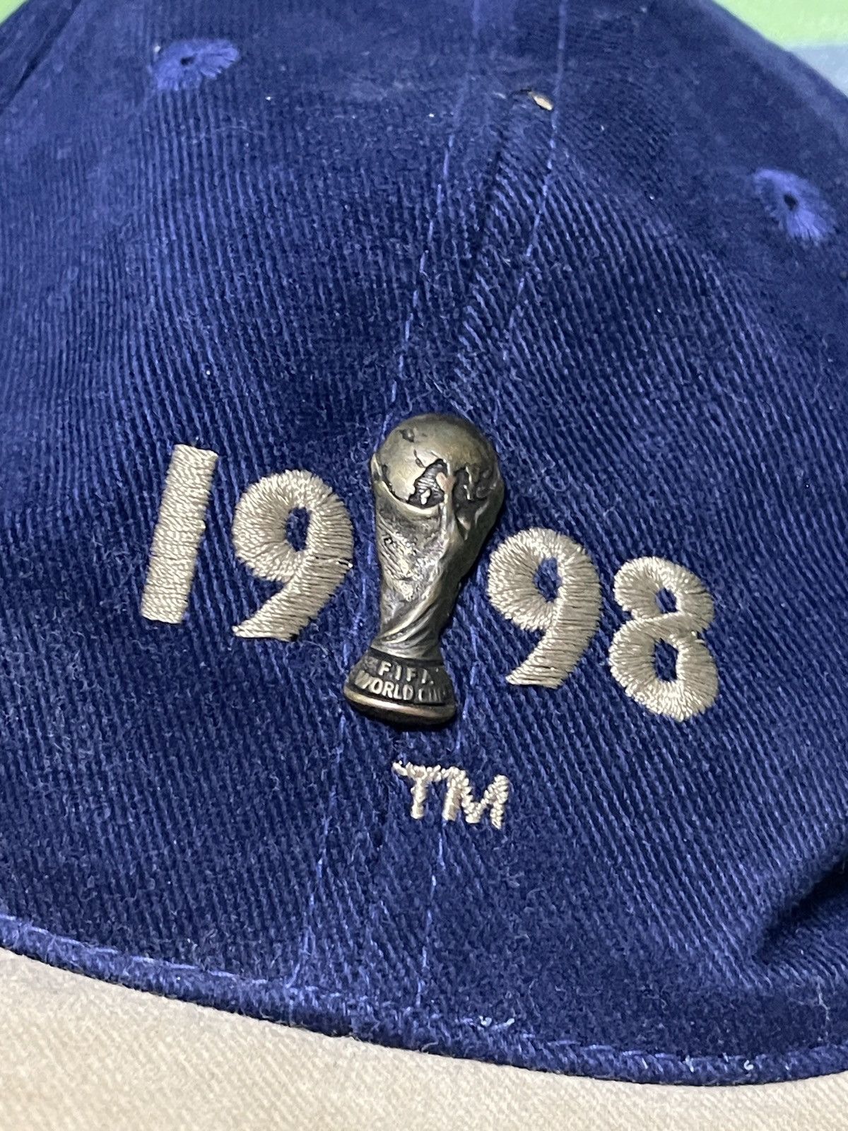 Adidas Vintage World Cup 1998 France Cap Adidas big logo blue 90s. Size ONE SIZE - 8 Thumbnail