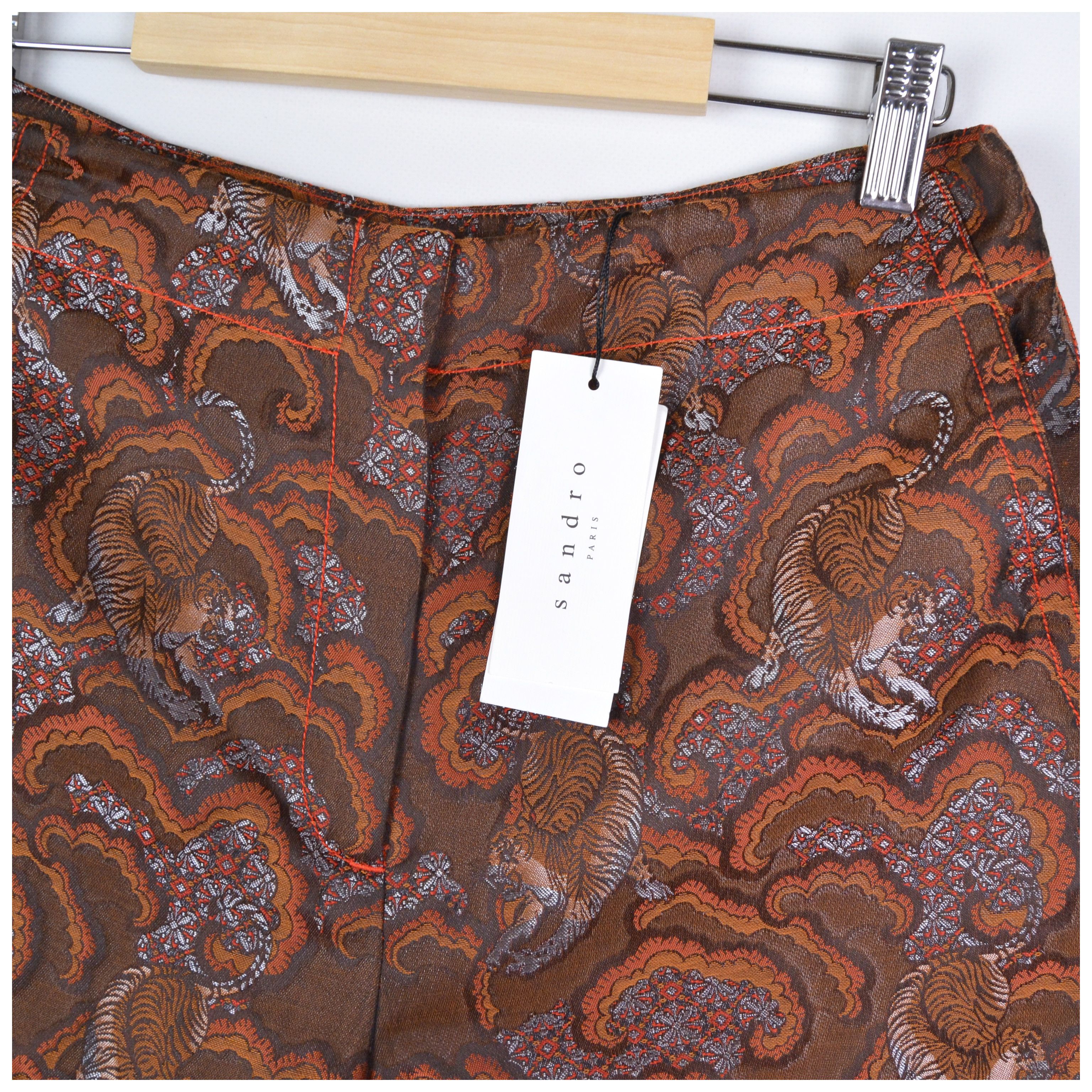 Japanese Brand × Sandro Sandro Chinagirl Multicolore Tiger Printed Japanese Shorts Size 28" / US 6 / IT 42 - 3 Thumbnail
