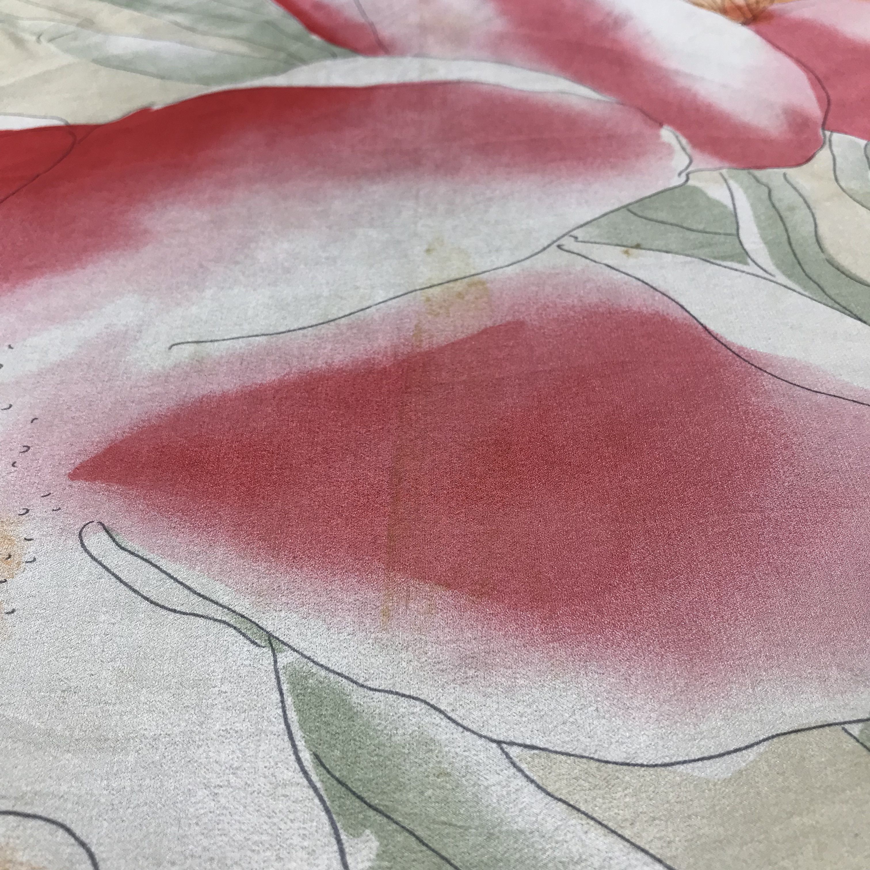 Japanese Brand Vintage Vana Floral Silk Scarf M114 Size ONE SIZE - 13 Thumbnail