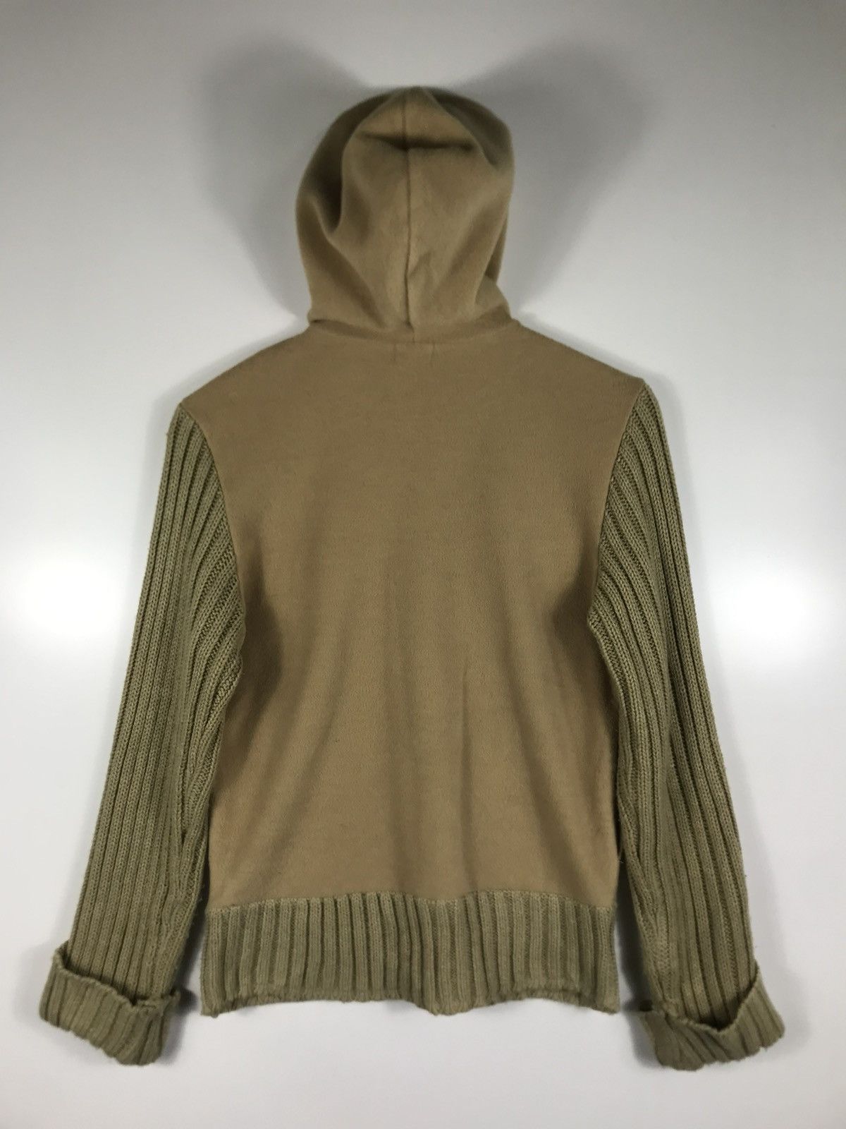 Aran Isles Knitwear × Japanese Brand × Vintage ⚡️Vintage Pattern Hooded Sleeve Knit Sweater Jacket Size M / US 6-8 / IT 42-44 - 12 Thumbnail