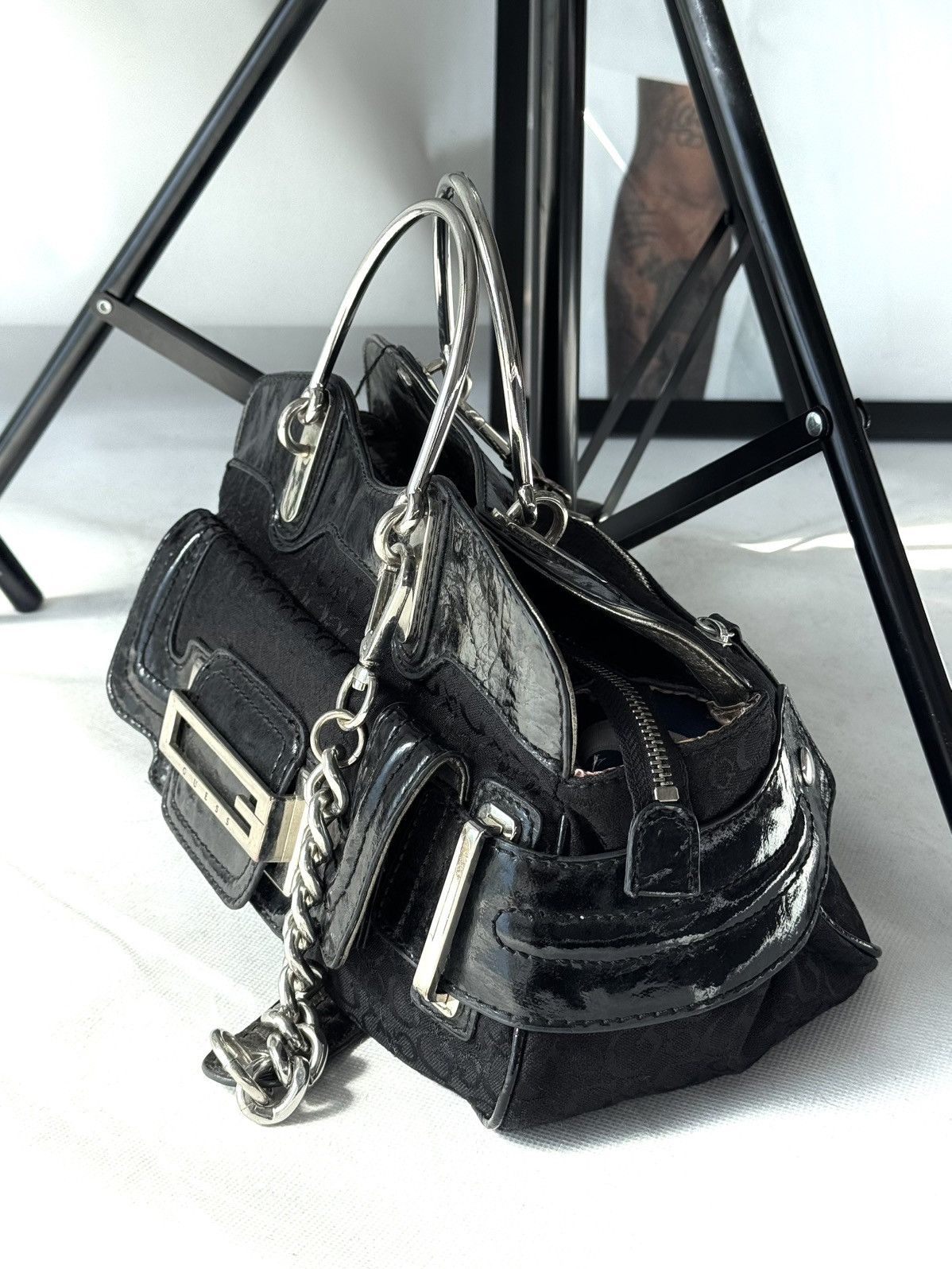 Guess Guess vintage buckle logo bag baguette mini 00s Y2k Handbag Size ONE SIZE - 7 Thumbnail