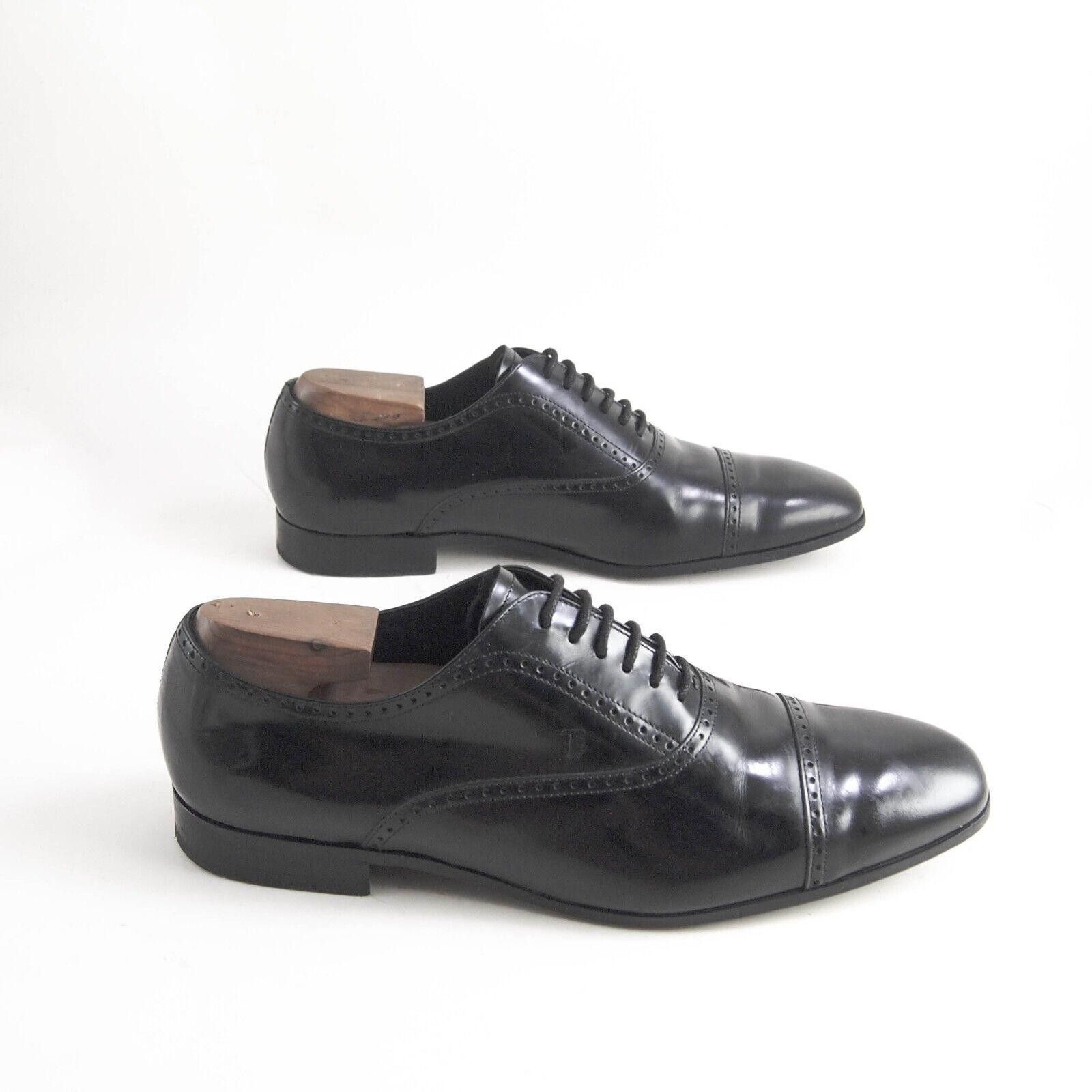 Tod's TODs Cap Toe Oxfords Black Leather Size US 11 EU 44 $820 Size US 11 / EU 44 - 4 Thumbnail