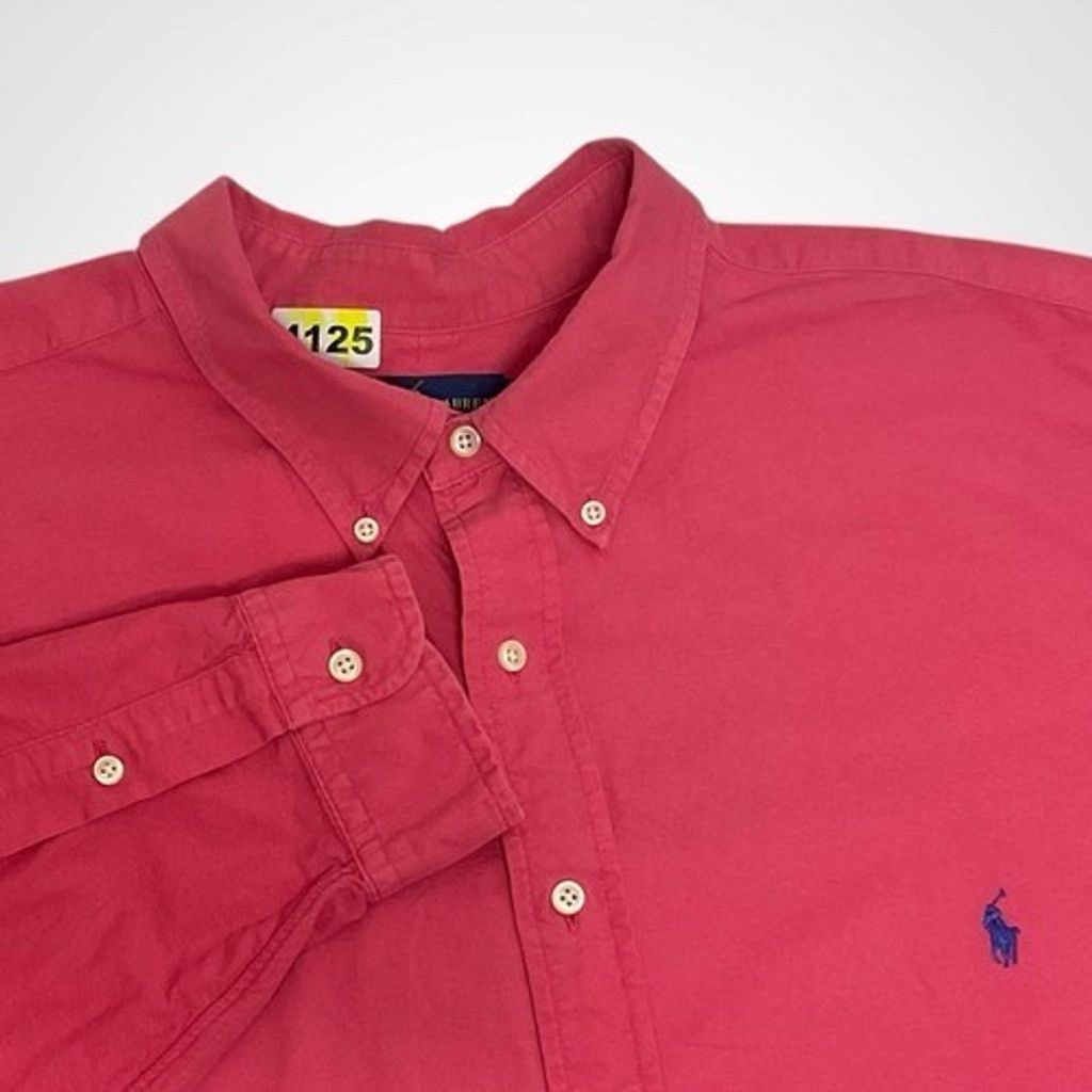 Ralph Lauren Ralph Lauren Red Cotton Long Sleeve Button Up Shirt Men 3XB Size US XL / EU 56 / 4 - 1 Thumbnail