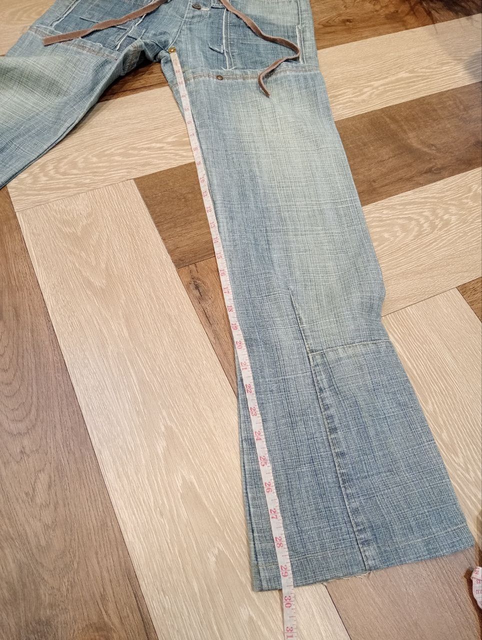Marithe + Francois Girbaud MARITHE FRANCOIS GIRBAUD BANDAGE DENIM FLARED PANTS Size 29" - 14 Thumbnail
