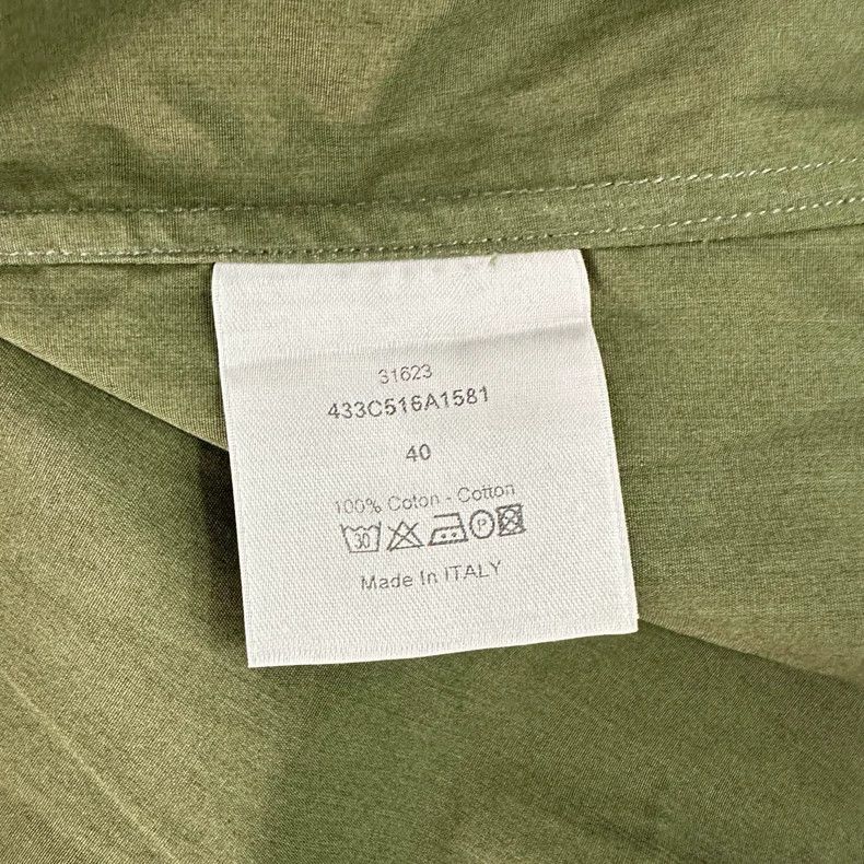 Dior DiorDark green logo-free simple long-sleeved shirt 2503-Nex Size US XXS / EU 40 - 4 Thumbnail