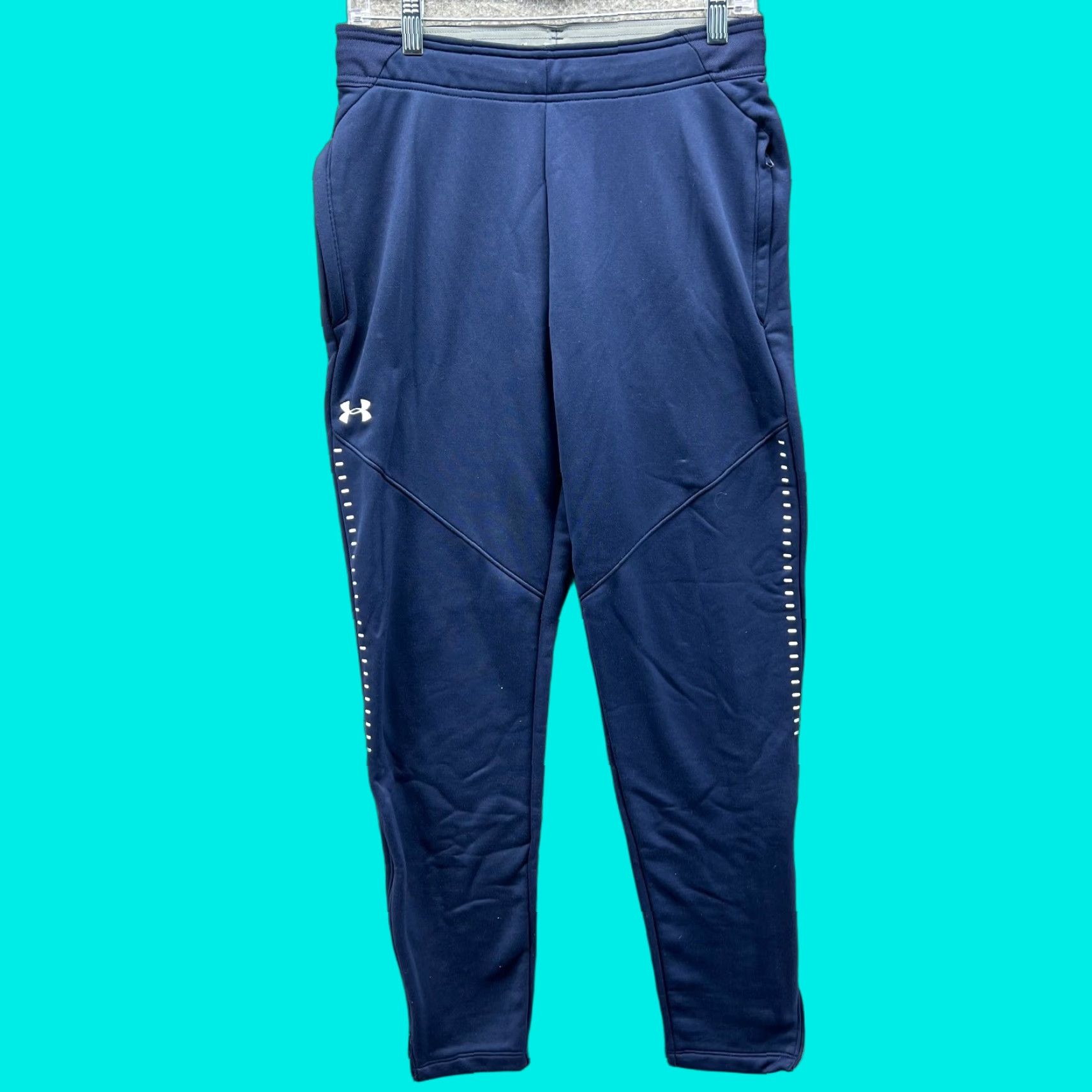 Under Armour Under Armour Sweatpants Mens Small Blue Navy Jogger Loose Fleece UA Pants Regular Inseam 27in Pockets- #7 Size US 29 - 1 Thumbnail