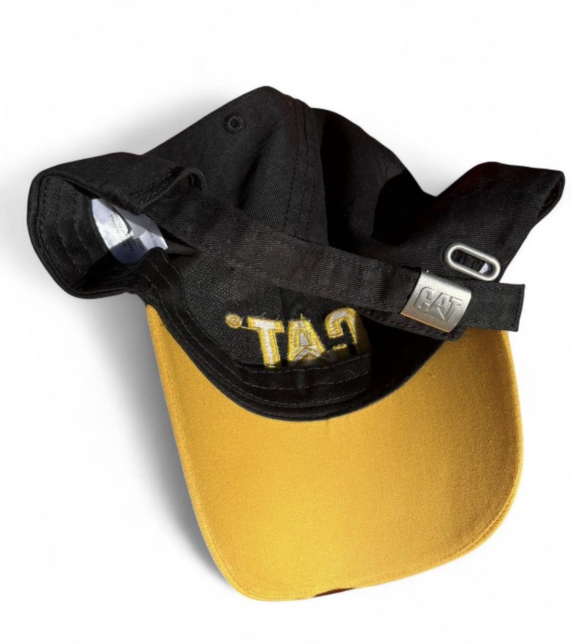 Vintage Vintage 2000’s Caterpillar Black and Yellow Logo Cap Size ONE SIZE - 2 Thumbnail