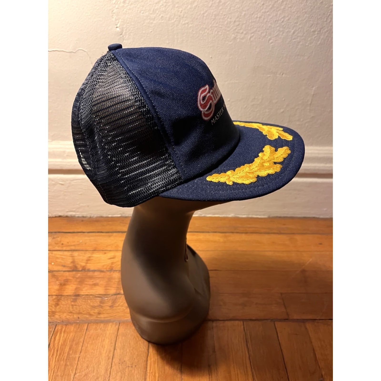 Vintage VINTAGE Smirnoff Vodka Master Mixologist Snapback Hat Adult One Size Navy Blue 80s USA Men Size ONE SIZE - 3 Thumbnail