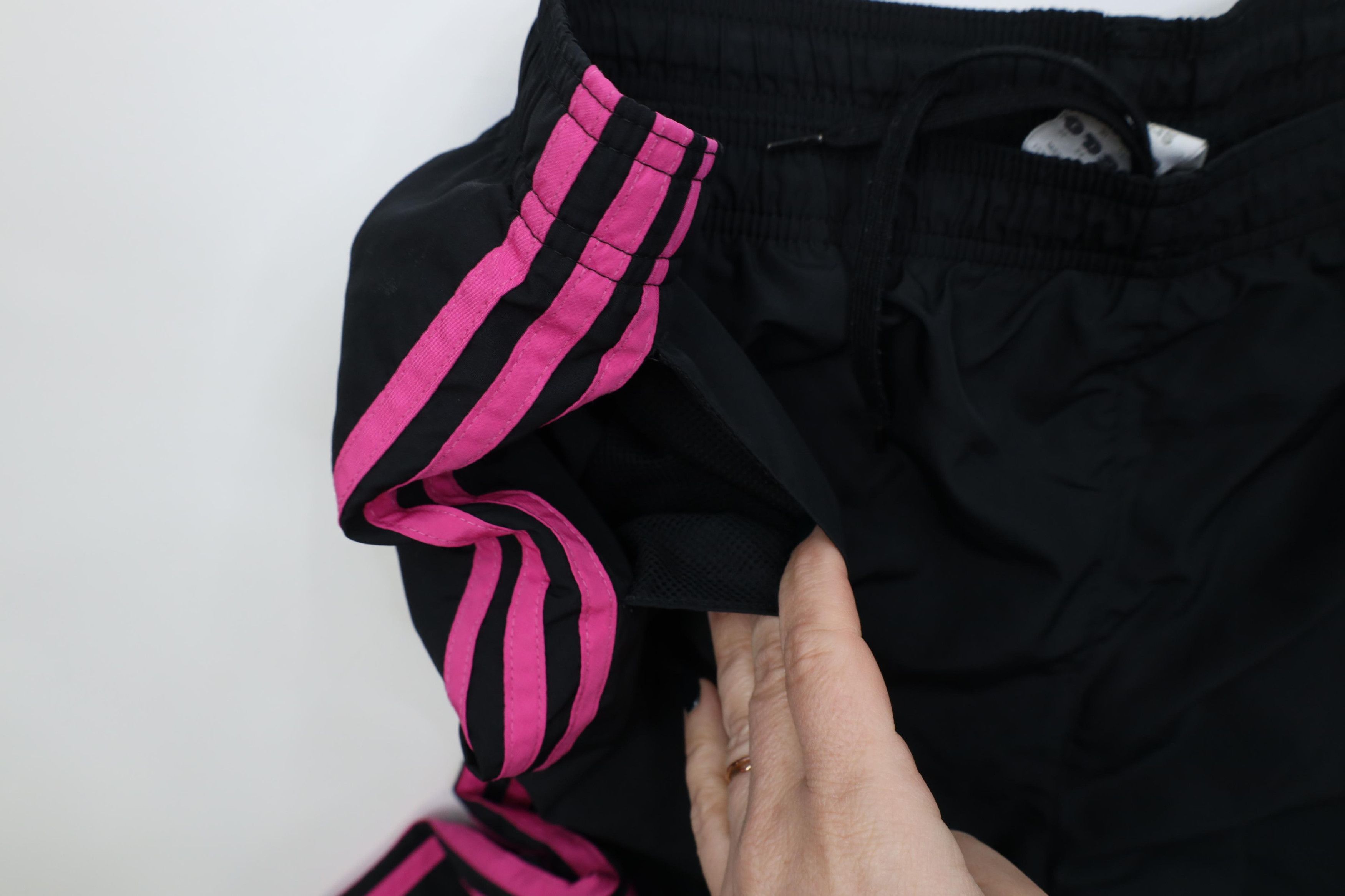 Adidas Vintage Y2K Adidas Striped Lined Wide Leg Windbreaker Pants Size 38" / US 16 / IT 52 - 8 Thumbnail