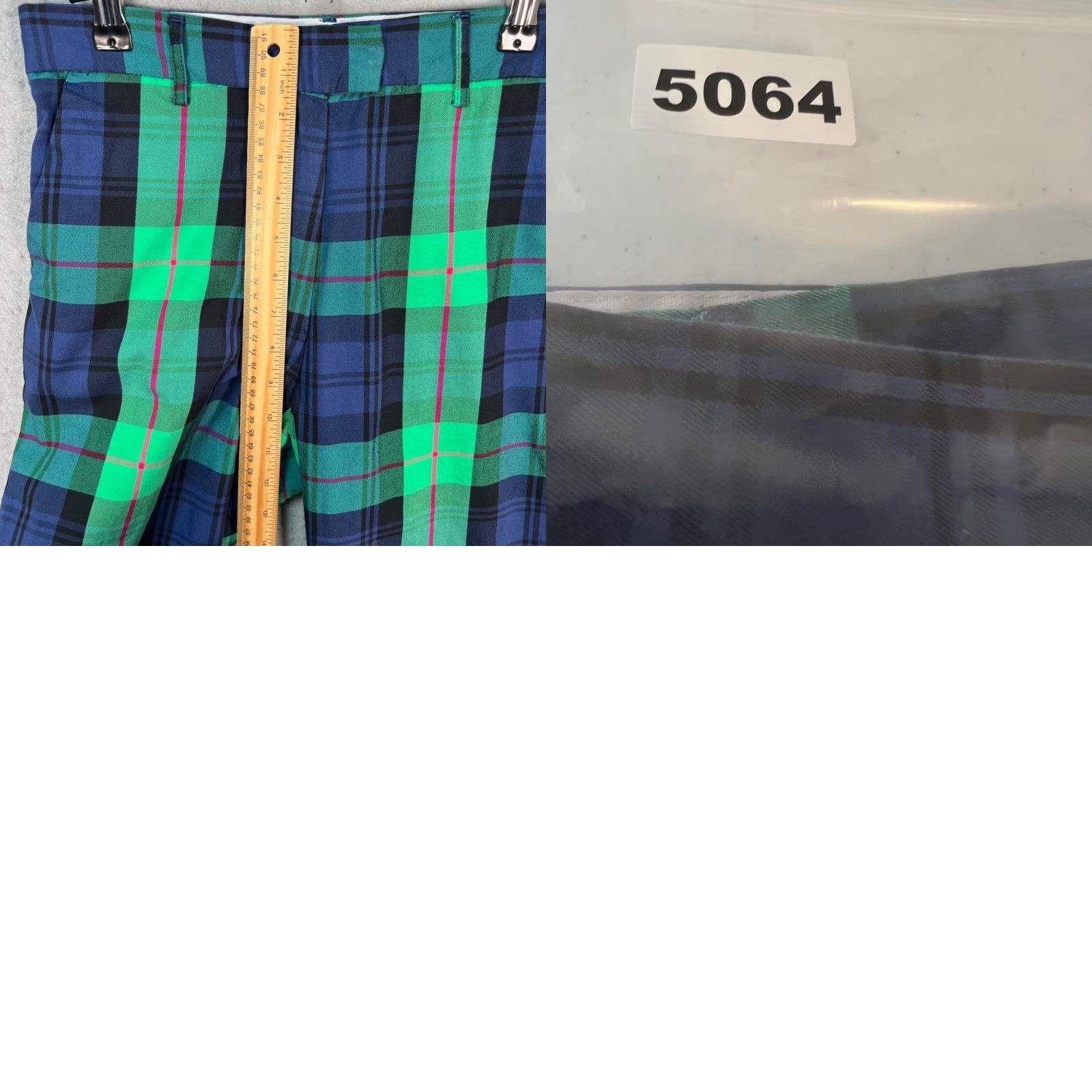 Lilly Pulitzer Lilly Pulitzer Womens 2 Pants Navy Blue Green Plaid Tartan Chino Straight 31 In Inseam Adult Regular Size 2 Womens Size 26" / US 2 / IT 38 - 8 Thumbnail