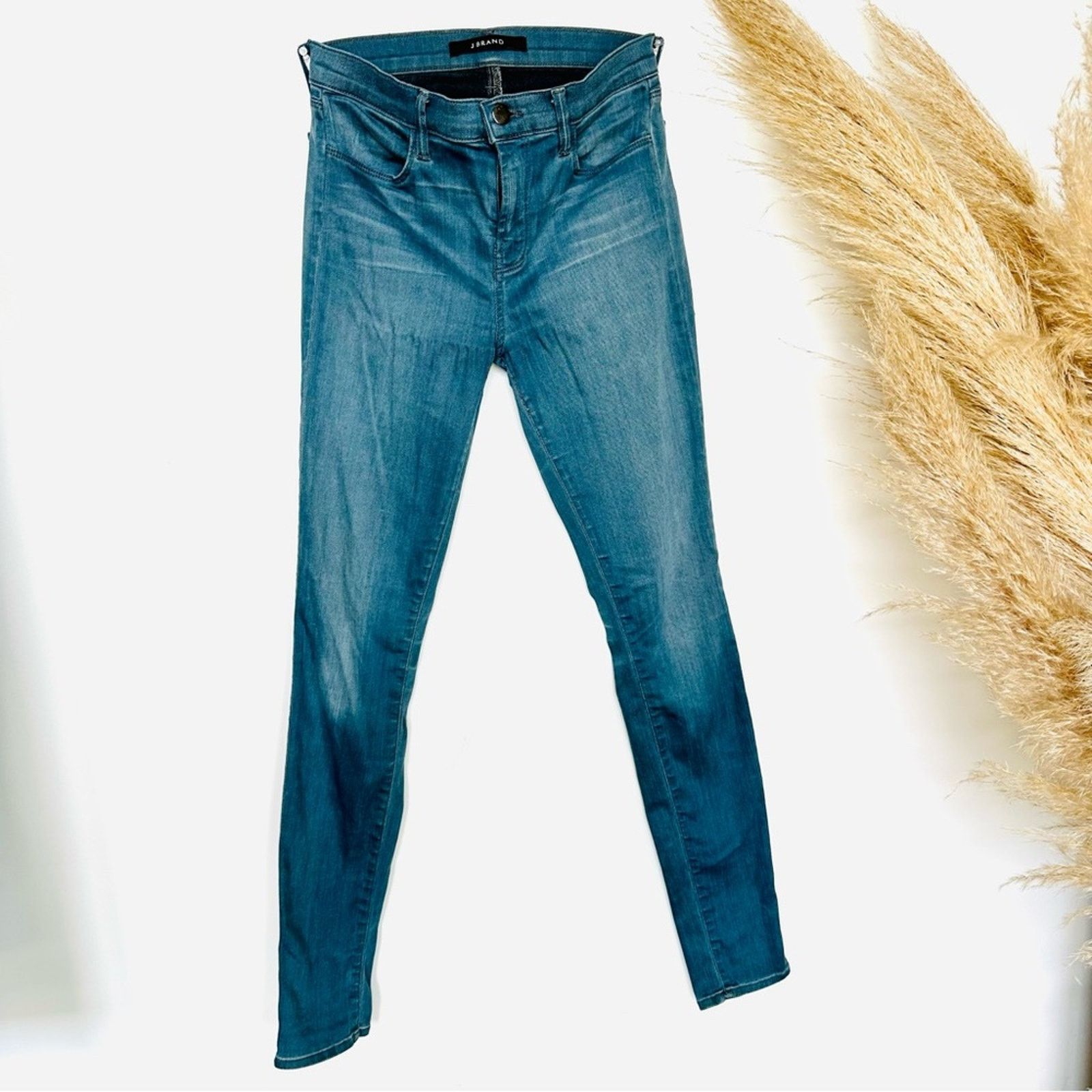 J BRAND ANTHROPOLOGIE Blue Skinny High Rise Slim Denim Jeans
