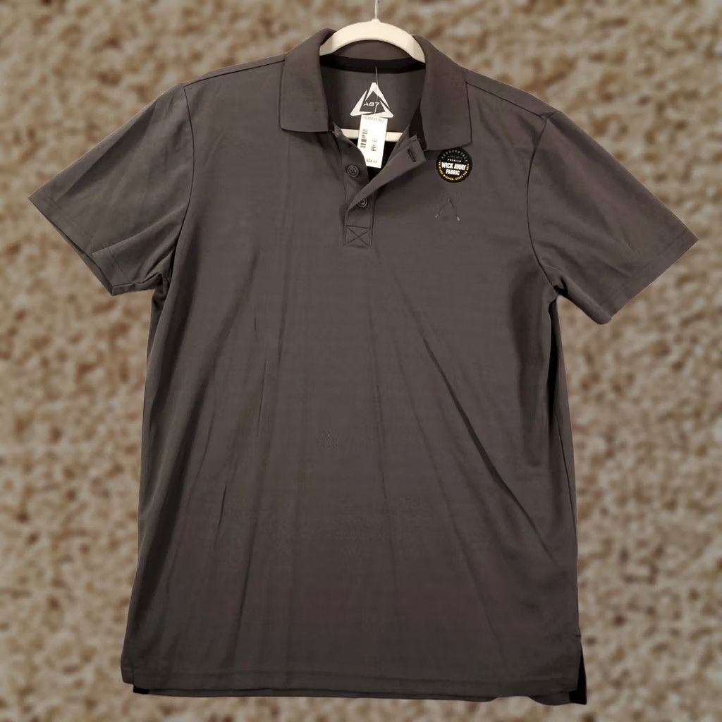 Vintage Aéropostale Shirt Mens Medium Gray Activewear Polo NWT Moisture Wicking Short Sleeve Pullover Casual Workwear Standard Fit Size US M / EU 48-50 / 2 - 1 Thumbnail