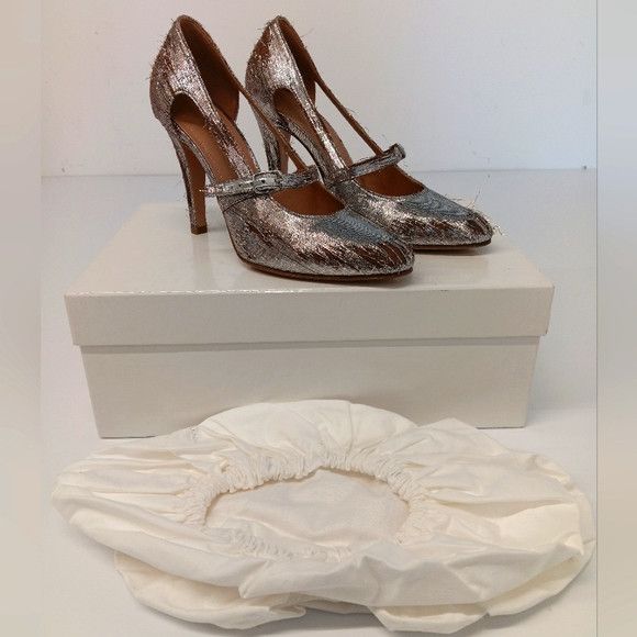 Maison Margiela Maison Margiela Distressed Metallic Mary Jane Pumps -EU36 Size US 6 / IT 36 - 1 Thumbnail