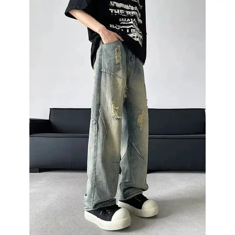 Japanese Brand Retro loose straight leg slightly flared jeans Size US 32 / EU 48 - 2 Thumbnail