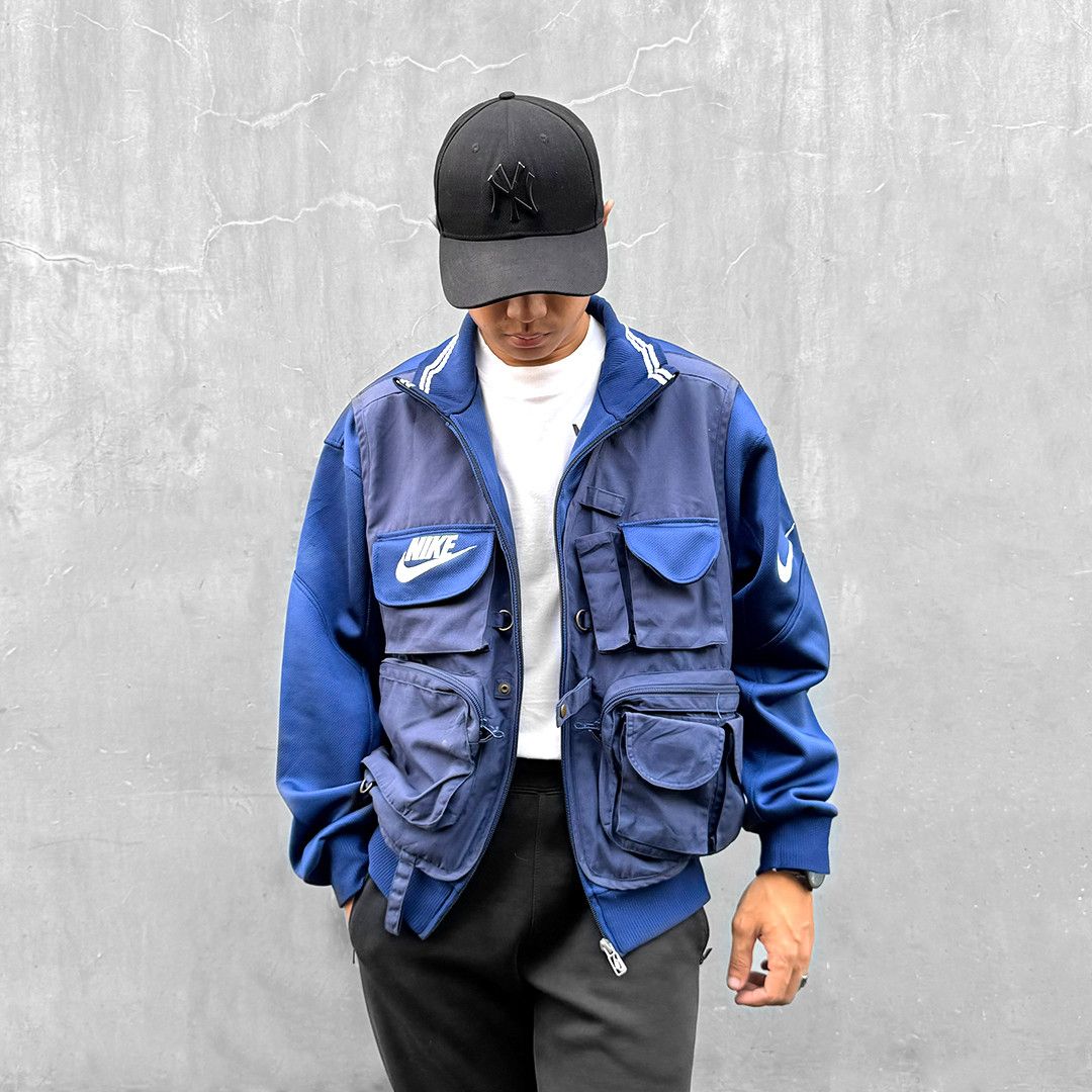 Nike Reworked Nike Zip-up Tactical Tracktop Blue/Fade-Navy | Grailed