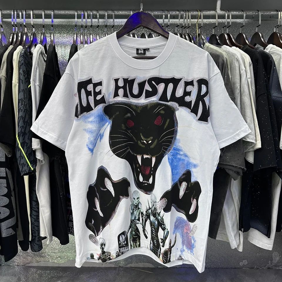 Japanese Brand Black panther rhinestone design short sleeve shirt print Size US S / EU 44-46 / 1 - 1 Thumbnail