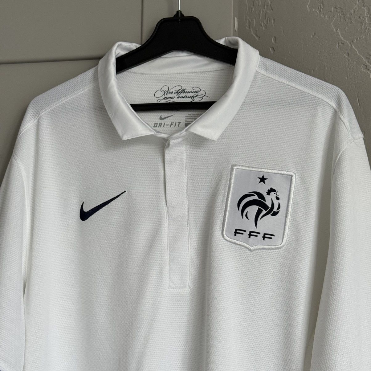Nike France 2012/2014 Nike Away Football Shirt Soccer Jersey Size US XL / EU 56 / 4 - 5 Thumbnail