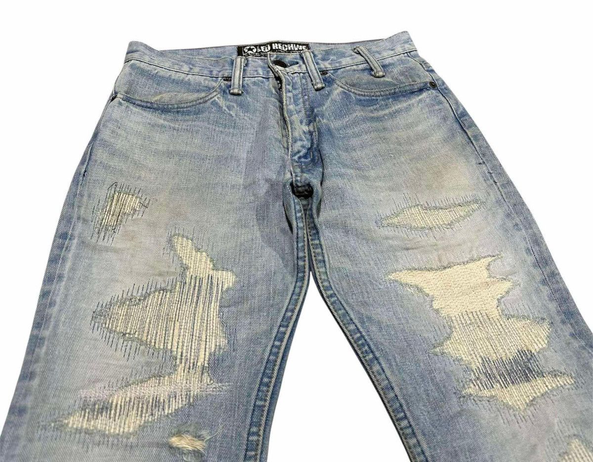 If Six Was Nine 🔥Y2K Archived LED Rechwe Mud Wash Flared Denim Distressed Size US 29 - 3 Thumbnail
