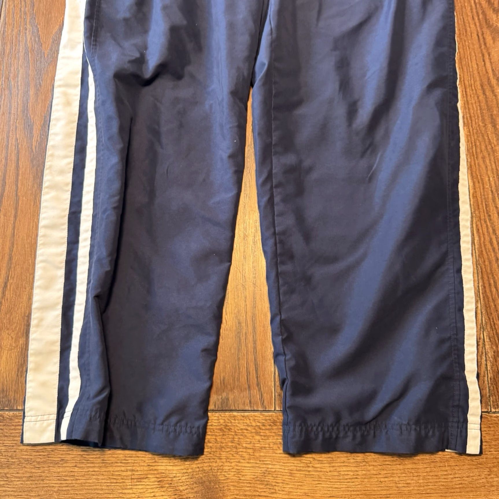 Nike VINTAGE Nike Lined Track Pants Mens 2XL Baggy Cargo Ankle Zip Blue White Size US 39 - 6 Thumbnail