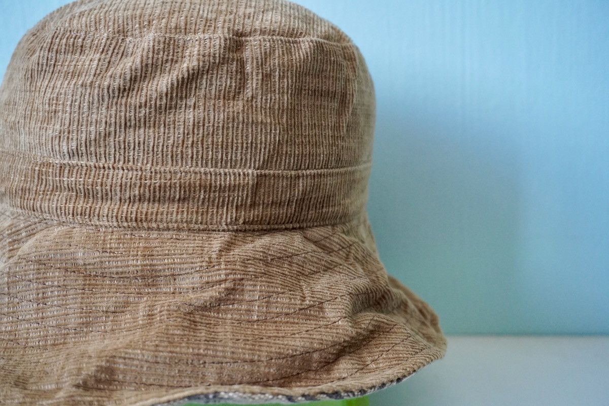 Vintage Reversible bucket hat corduroy floral motif hype fashion Size ONE SIZE - 1 Thumbnail