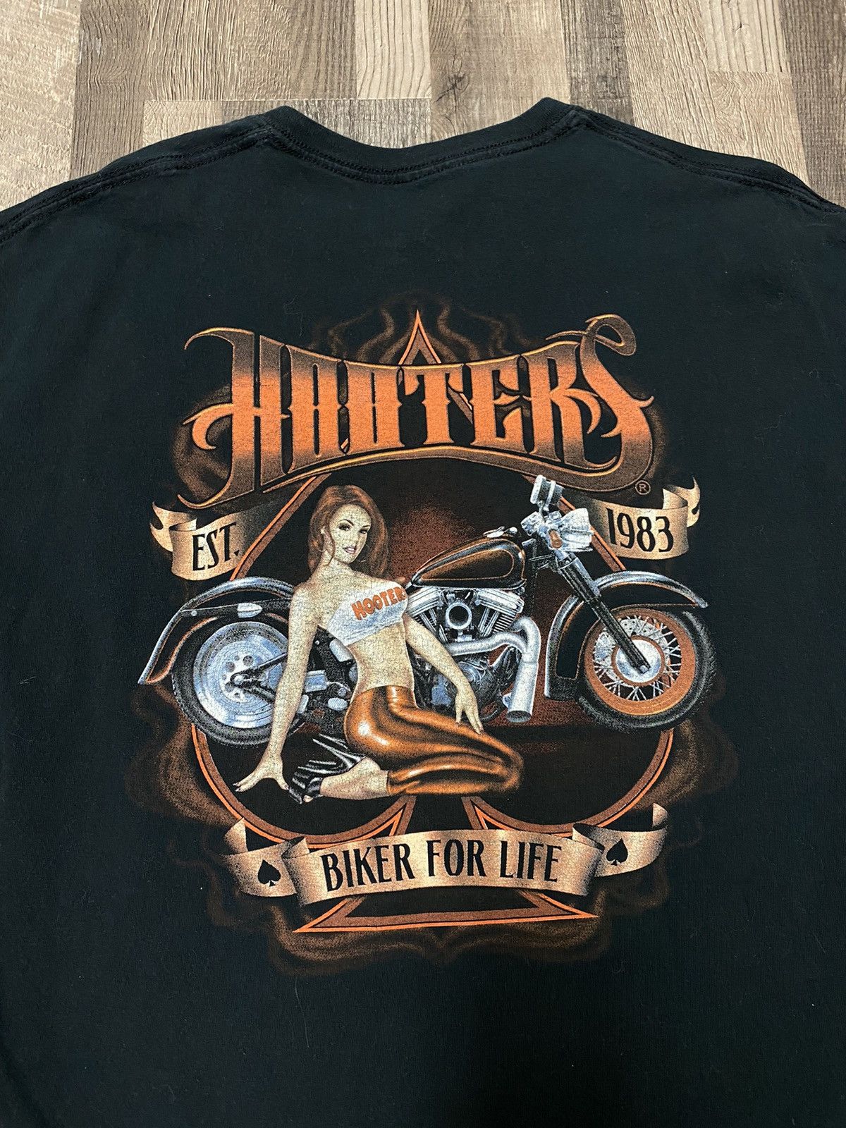 Vintage Vintage Hooters Biker For Life Tee T Shirt Y2K Size US XL / EU 56 / 4 - 4 Thumbnail