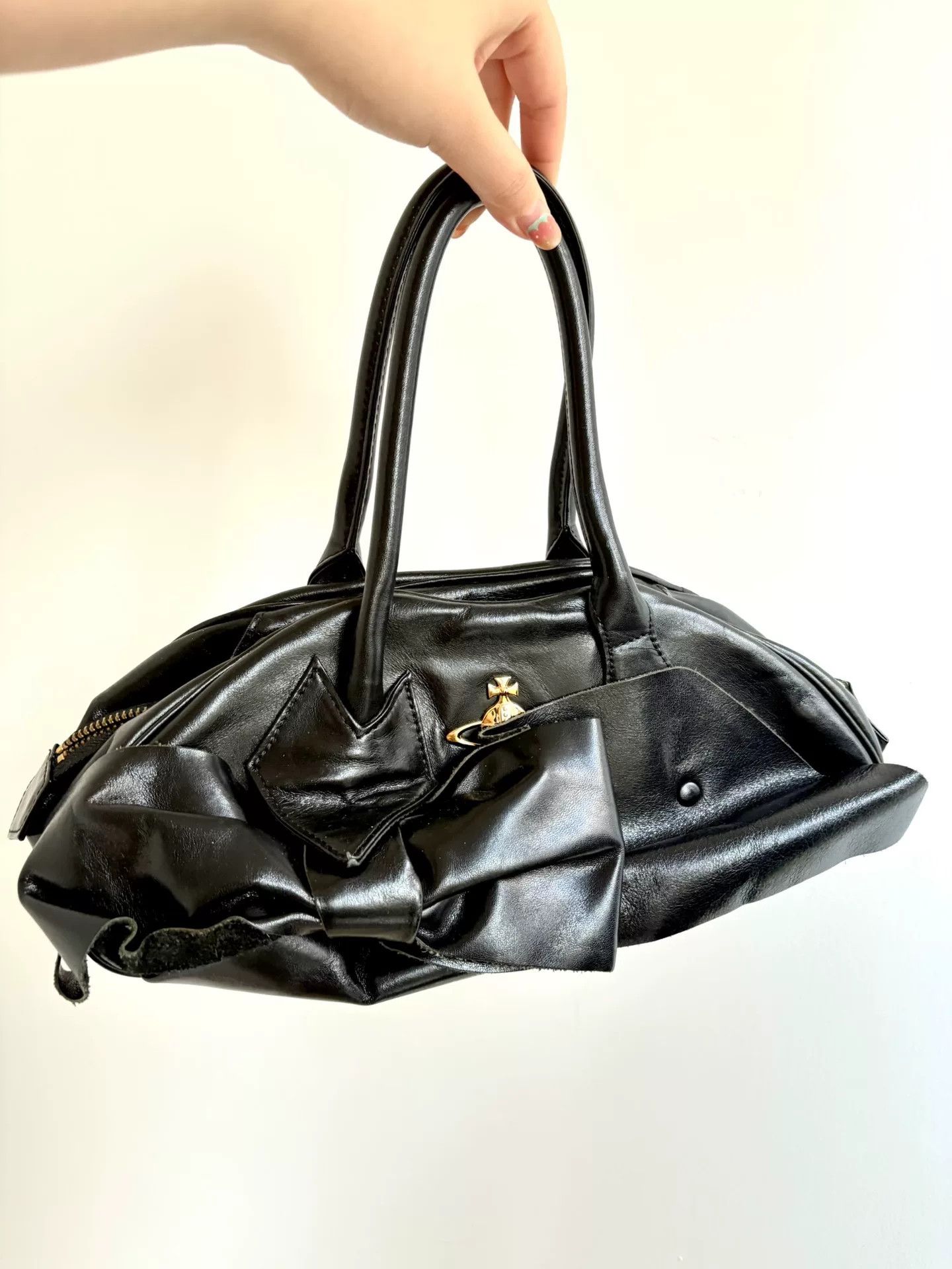 Vivienne Westwood Vivienne Westwood Black Bow Handbag Size ONE SIZE - 1 Thumbnail