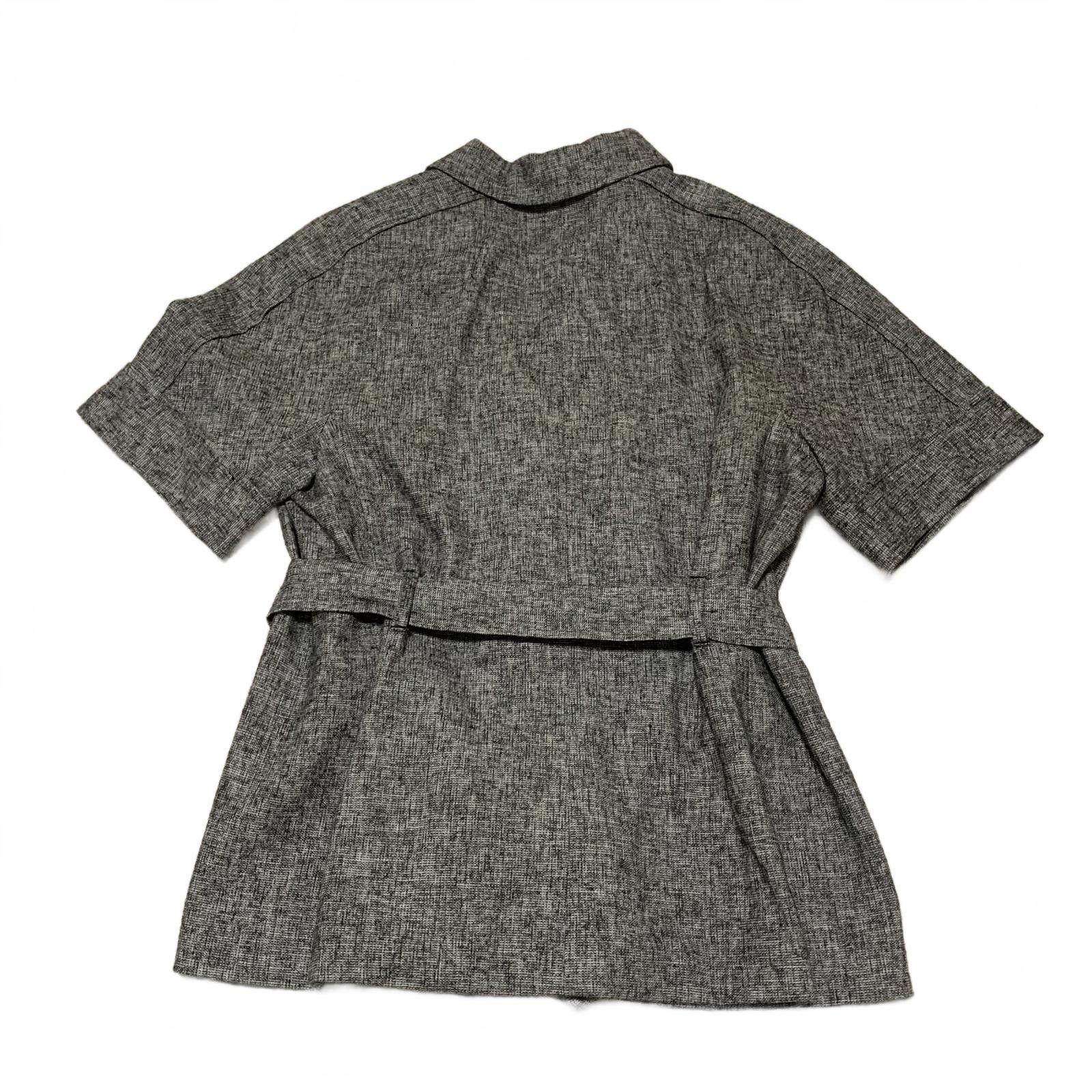 Ann Taylor Ann Taylor Women's Size 12 Gray Short Sleeve Belted Blazer Size XL / US 12-14 / IT 48-50 - 8 Thumbnail