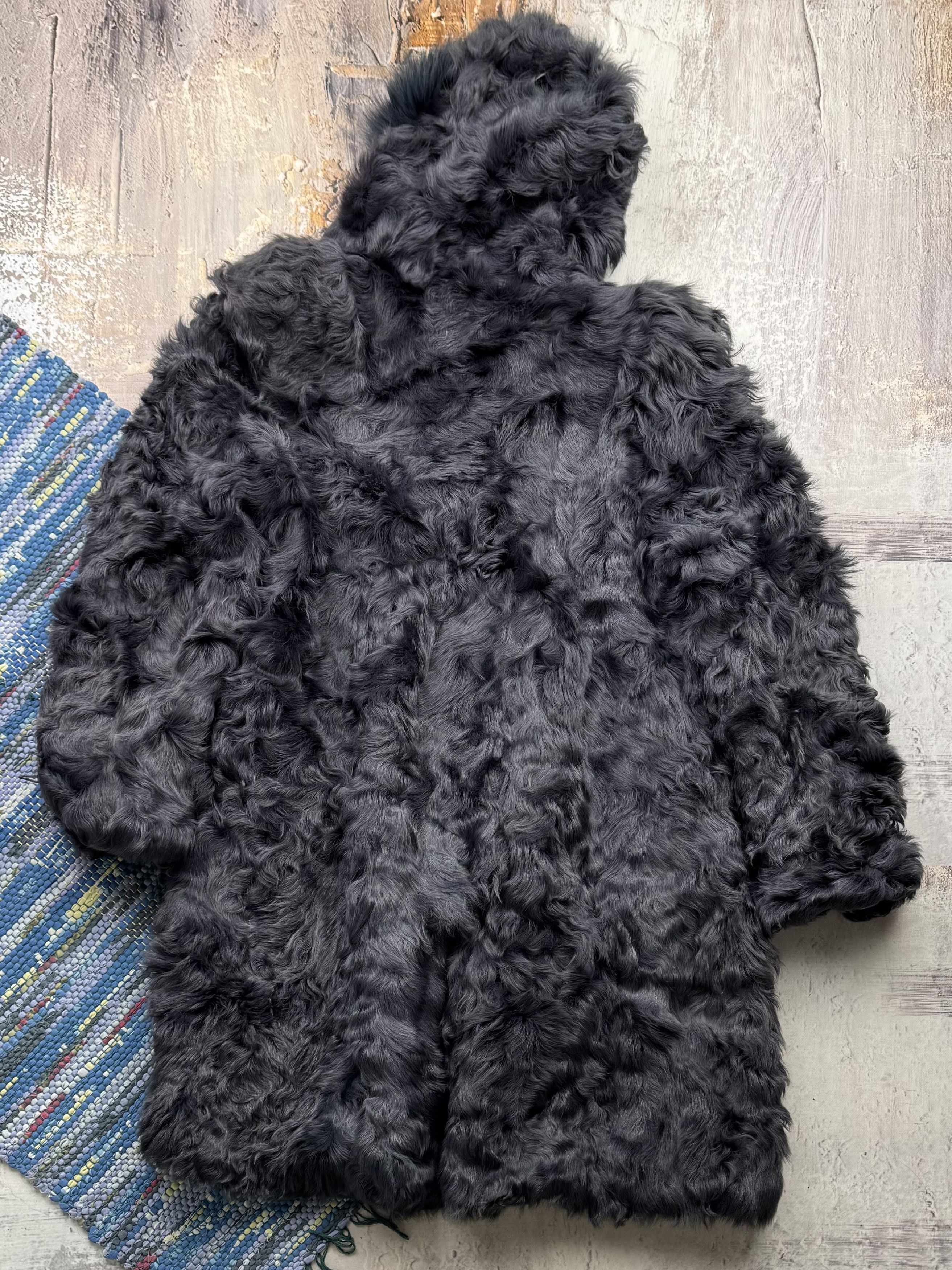 Vintage Real Fur Hooded Coat A723D15