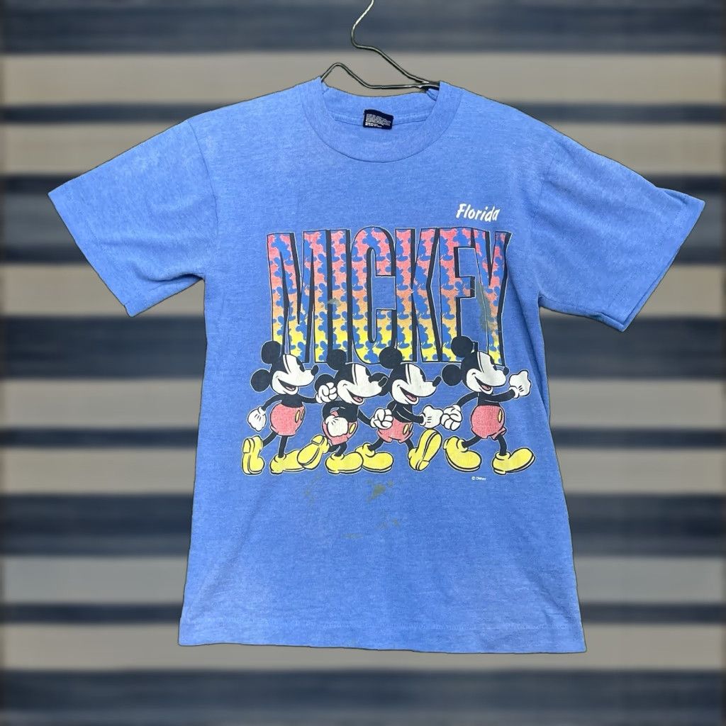 Disney Vintage Walt Disney World Shirt Mens Small Mickey Mouse USA 80s Single Stitch Size US S / EU 44-46 / 1 - 1 Thumbnail