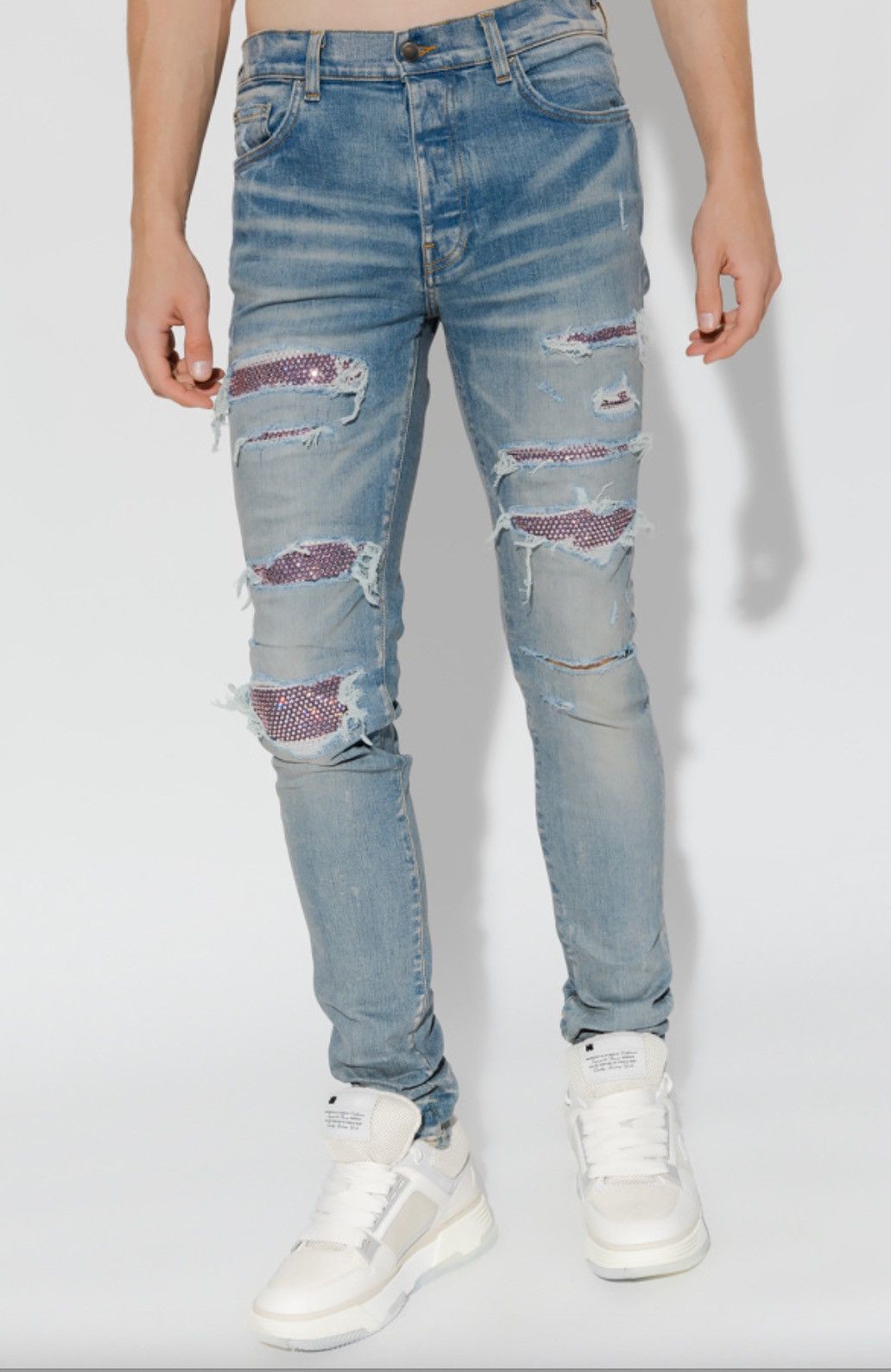 Amiri Amiri Crystal Thrasher Clay Indigo Jeans NEW 2800$ Size US 33 - 2 Thumbnail