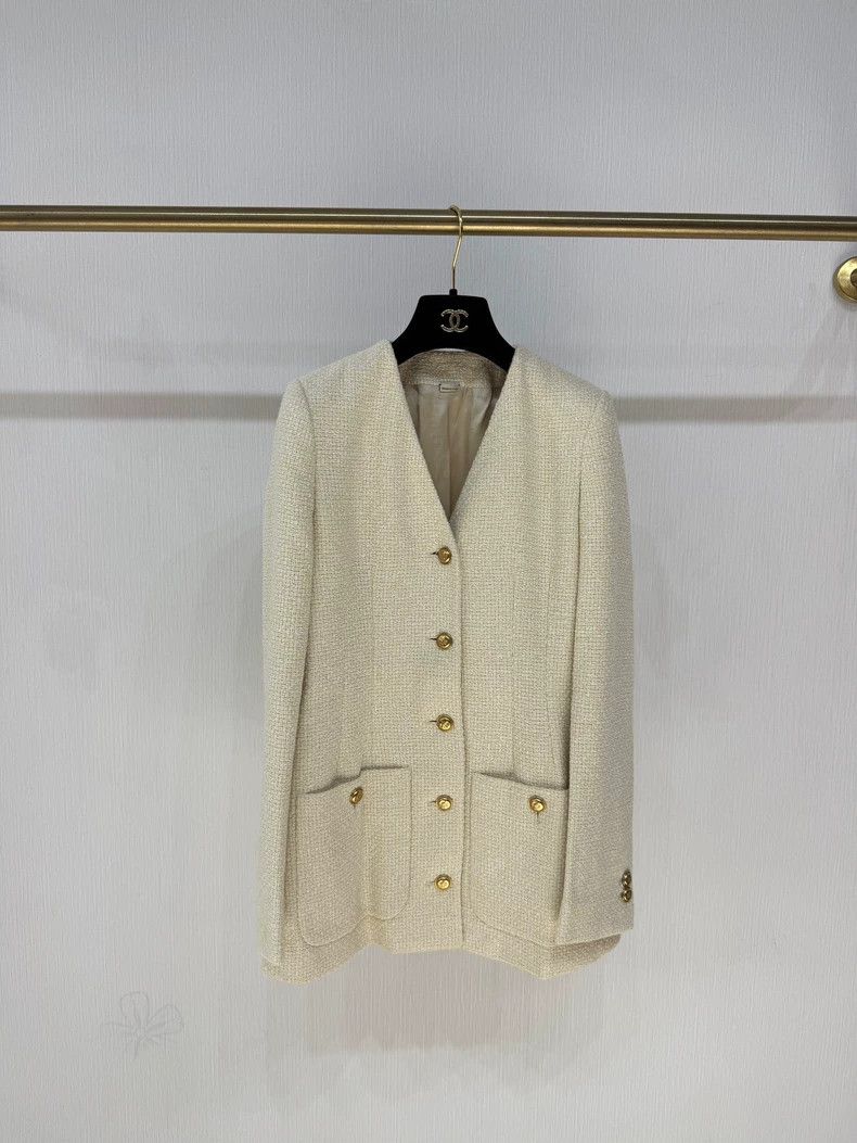 Gucci Gucci 23 Autumn and Winter White Gold Woven jacket 2503-Nex Size XS / US 0-2 / IT 36-38 - 1 Thumbnail