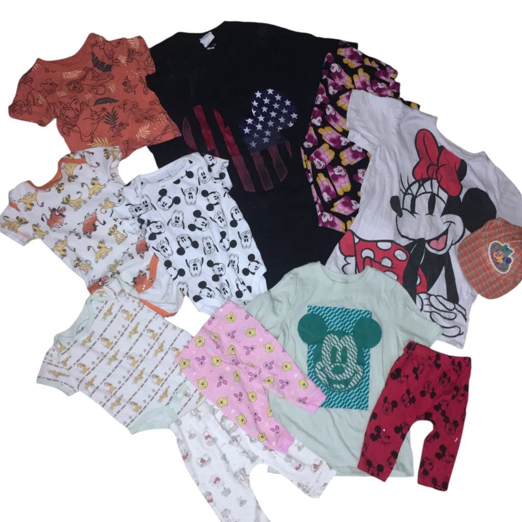 Mickey Inc 12pc Disney Clothing Unisex Mickey Minnie Lion King Pooh Size ONE SIZE - 1 Thumbnail