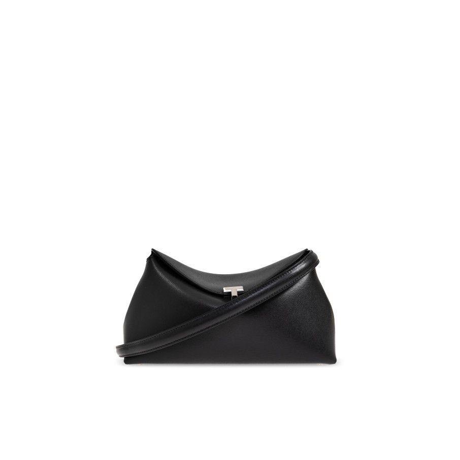 Toteme TOTEME T-lock Black Leather Clutch Bag New & Authentic Size ONE SIZE - 1 Thumbnail