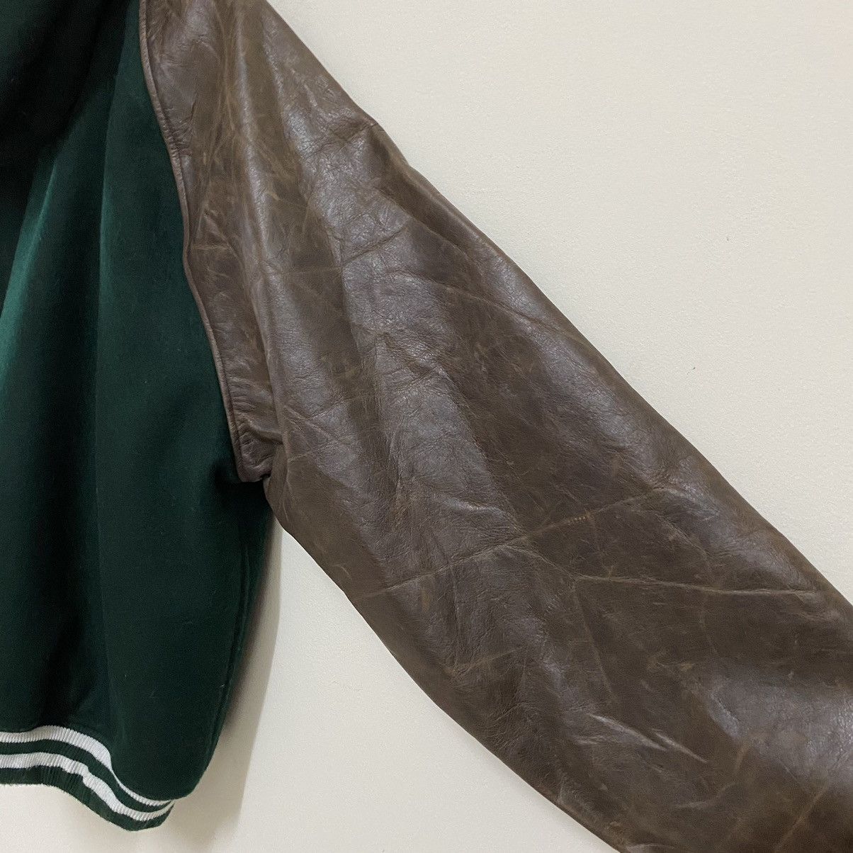 Polo Ralph Lauren VTG 90’s Polo Sport Hybrid Leather Patina Sleeve Jacket Size US L / EU 52-54 / 3 - 20 Thumbnail